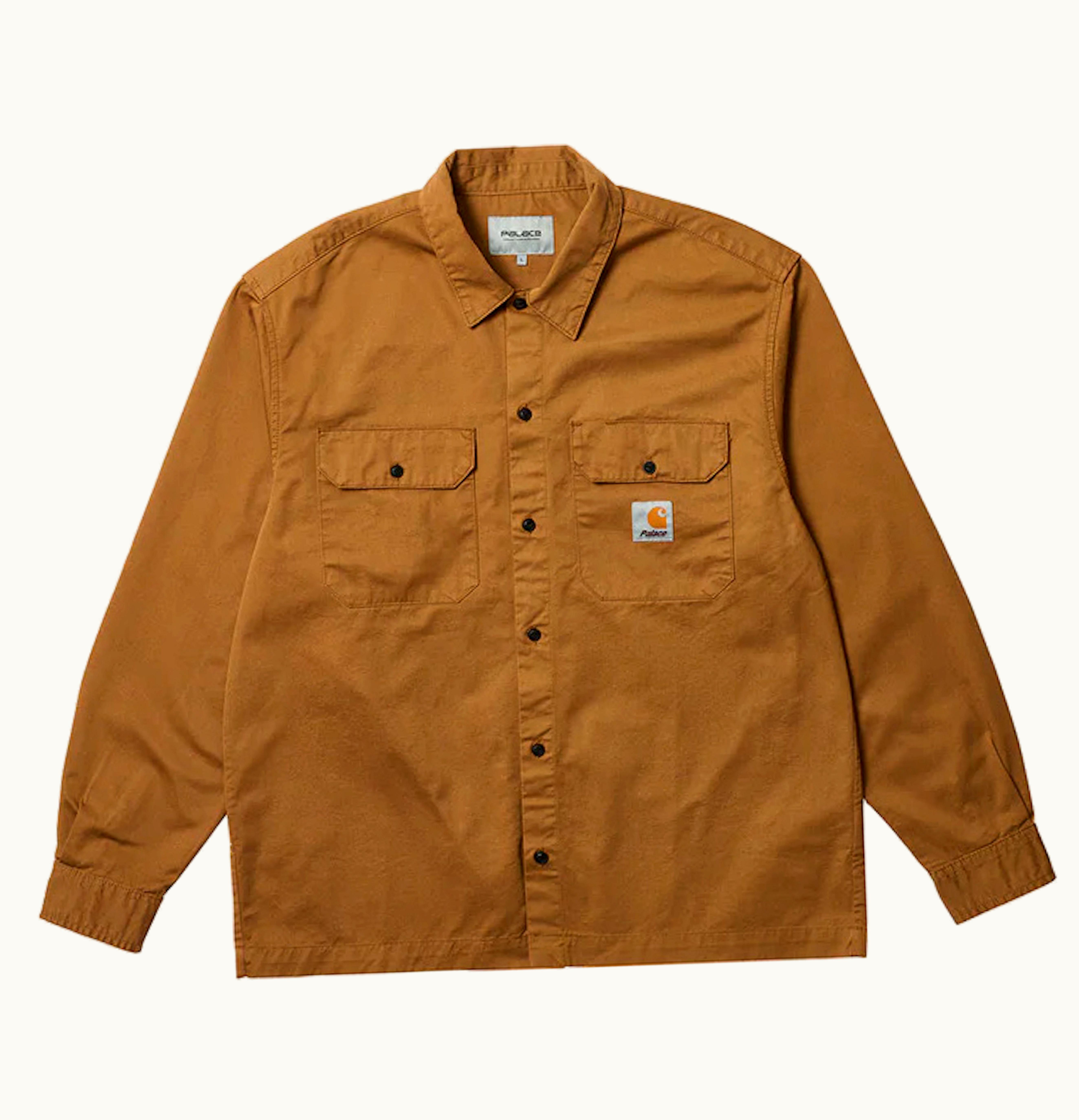 Palace Palace X Carhartt WIP Longsleeve Master Shirt Hamilton Brown