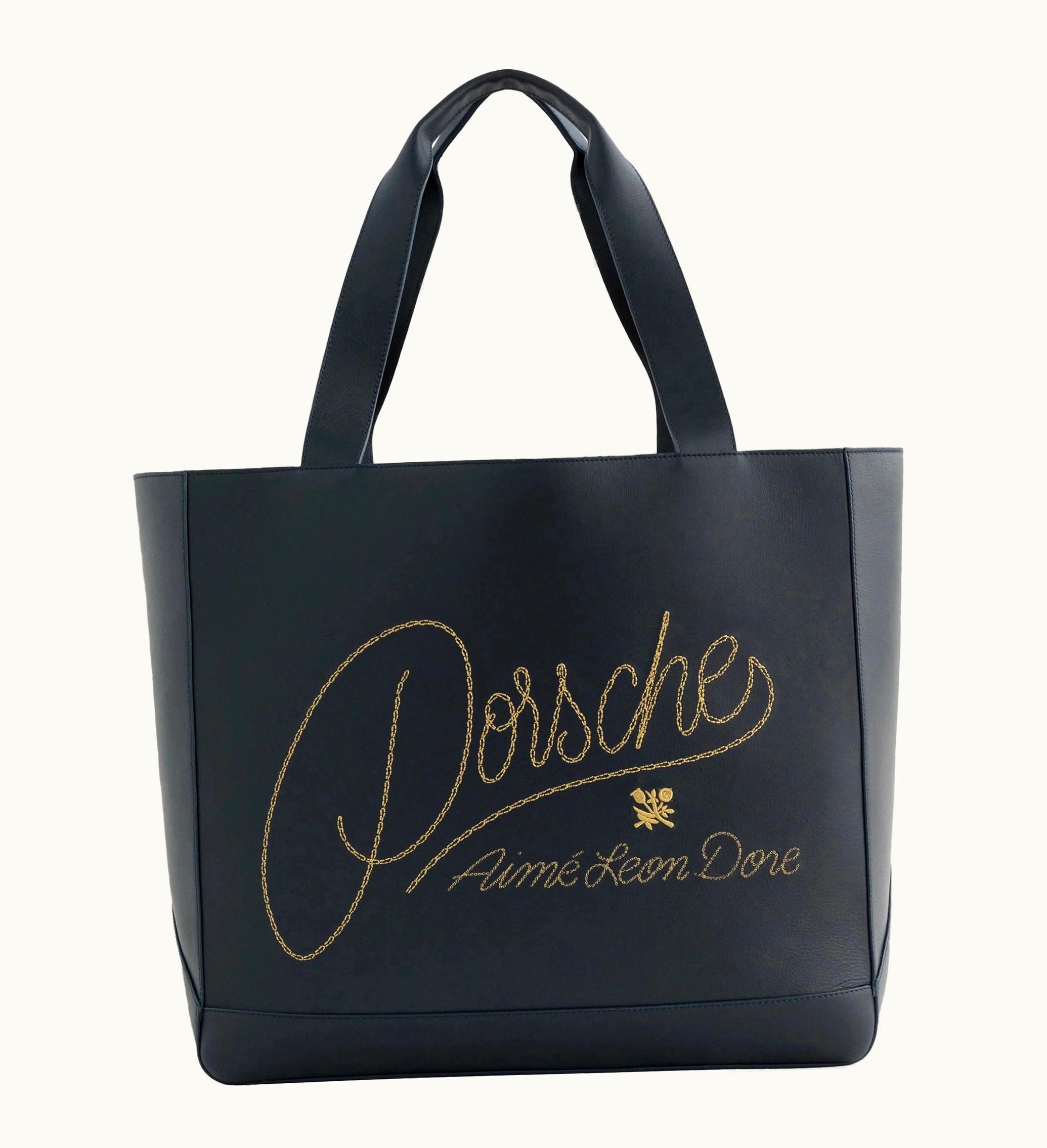 Aime Leon Dore Aime Leon Dore X Porsche 356 Leather Tote Navy