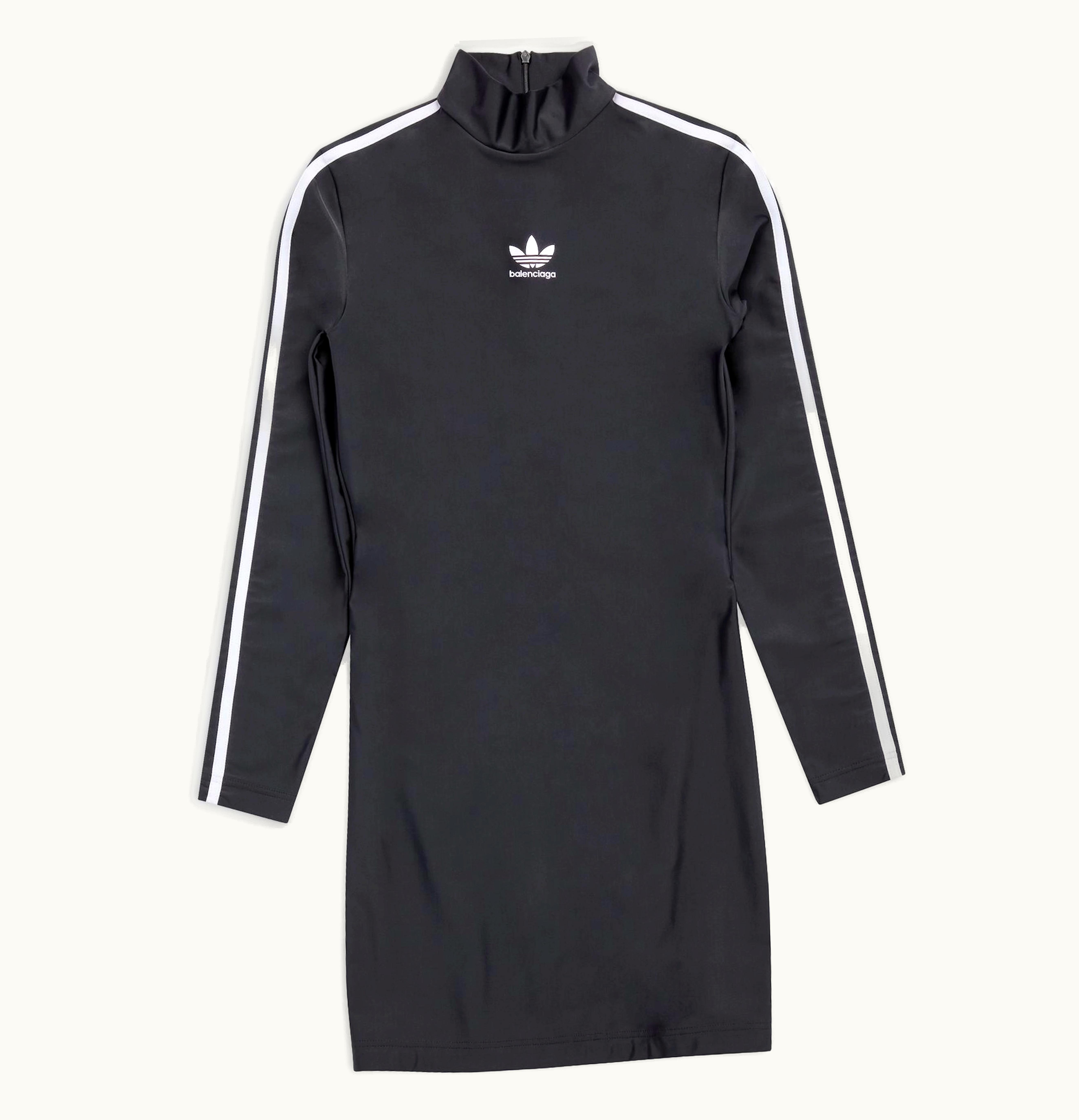 Balenciaga Balenciaga X Adidas Long Sleeve Mini Dress Black