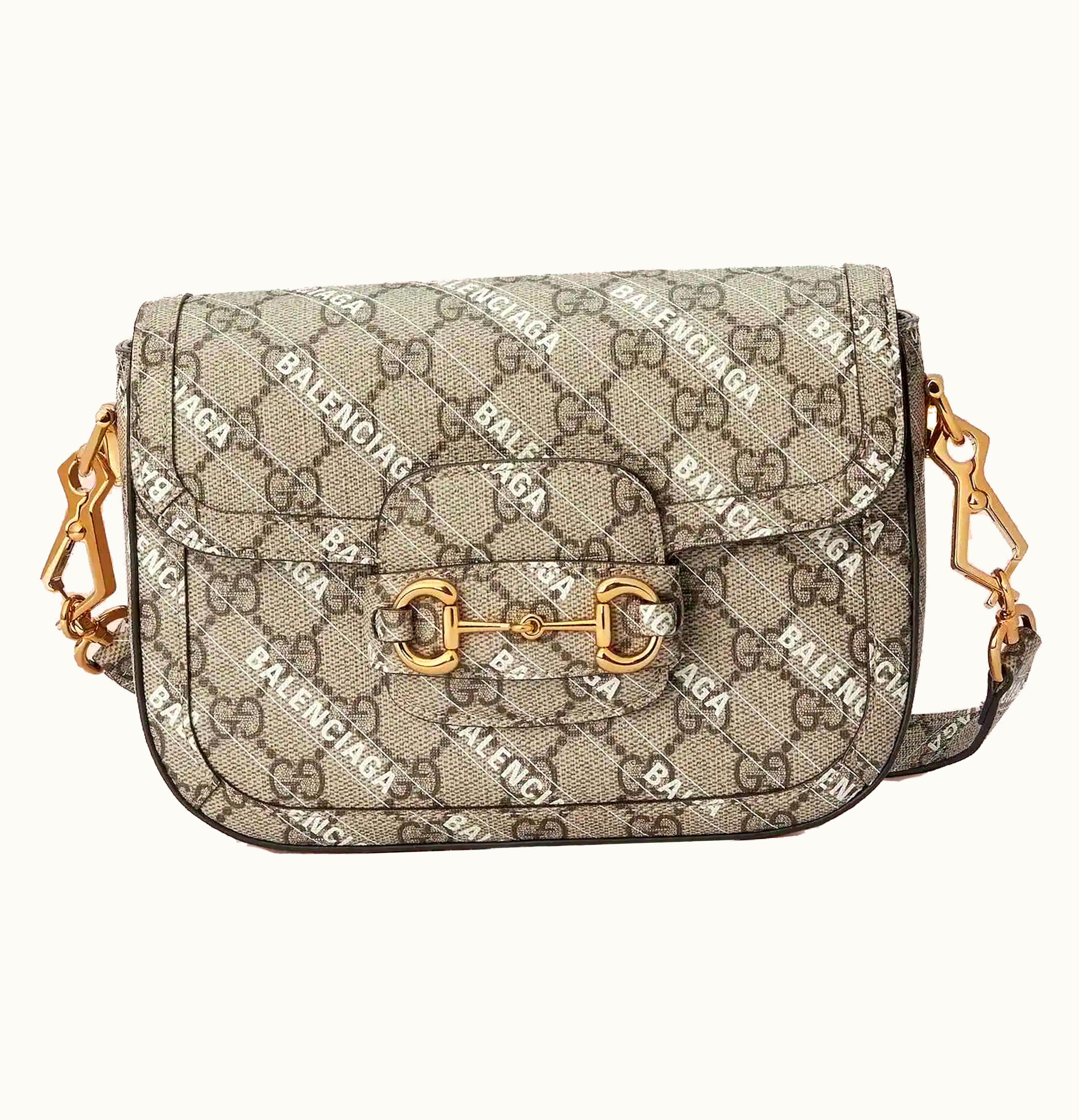 Gucci Gucci x Balenciaga The Hacker Project Mini Gucci Horsebit 1955 Beige Ebony