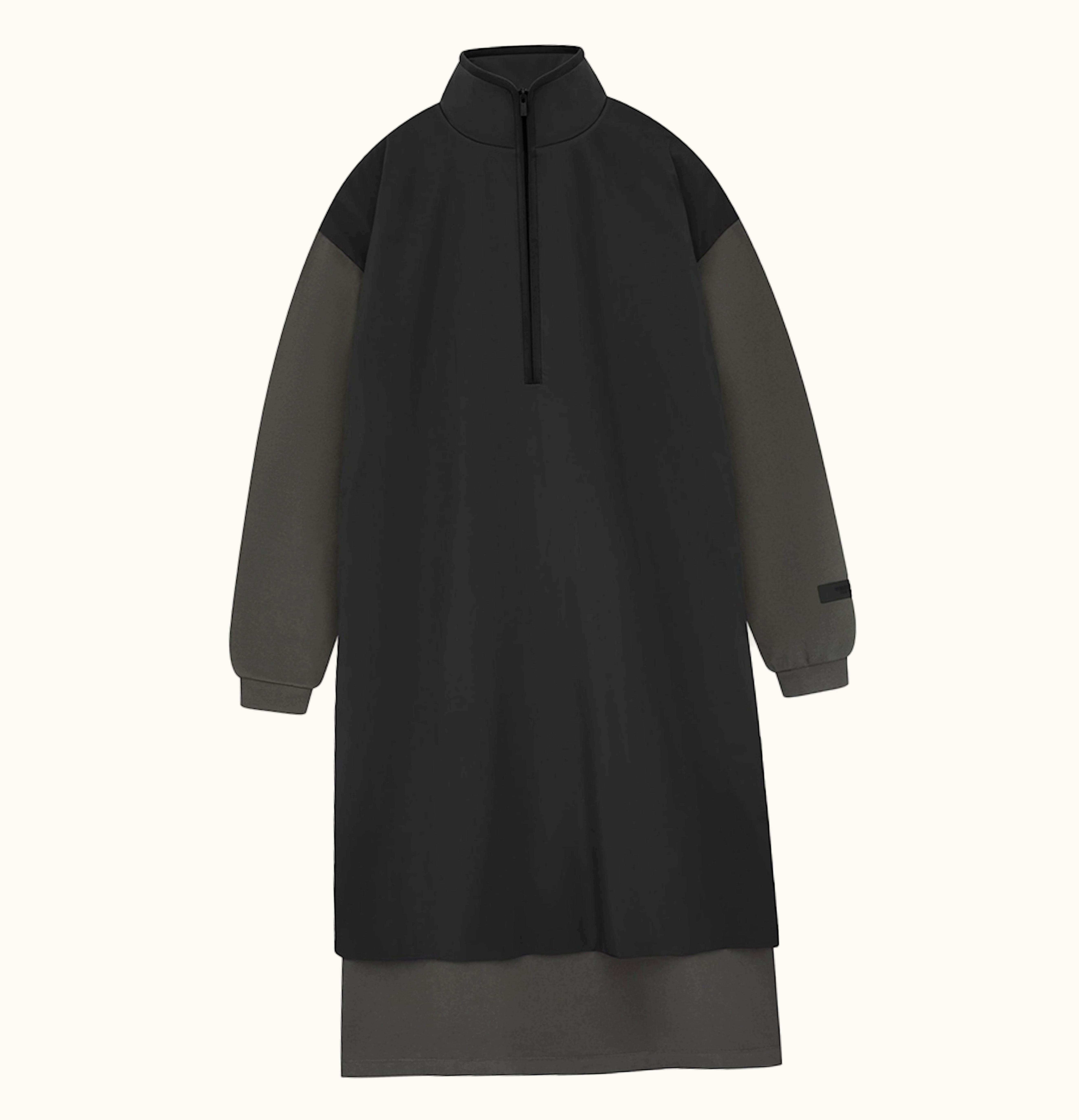 Fear of God Fear Of God Essentials Womens Nylon Fleece Mockneck Sweater Dress Ink Jet Black