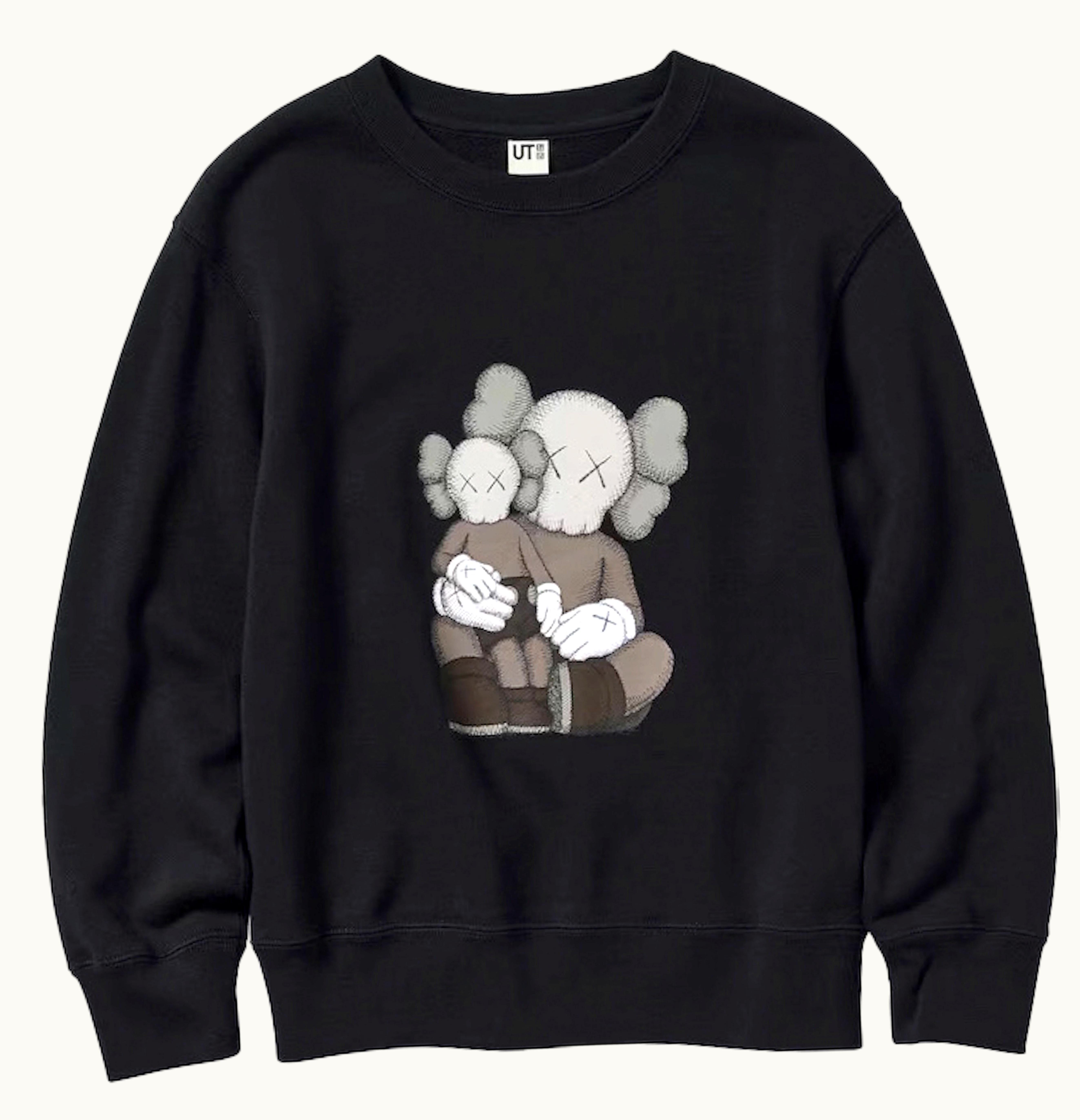 KAWS KAWS X Uniqlo Youth Longsleeve Sweatshirt Asia Sizing Black