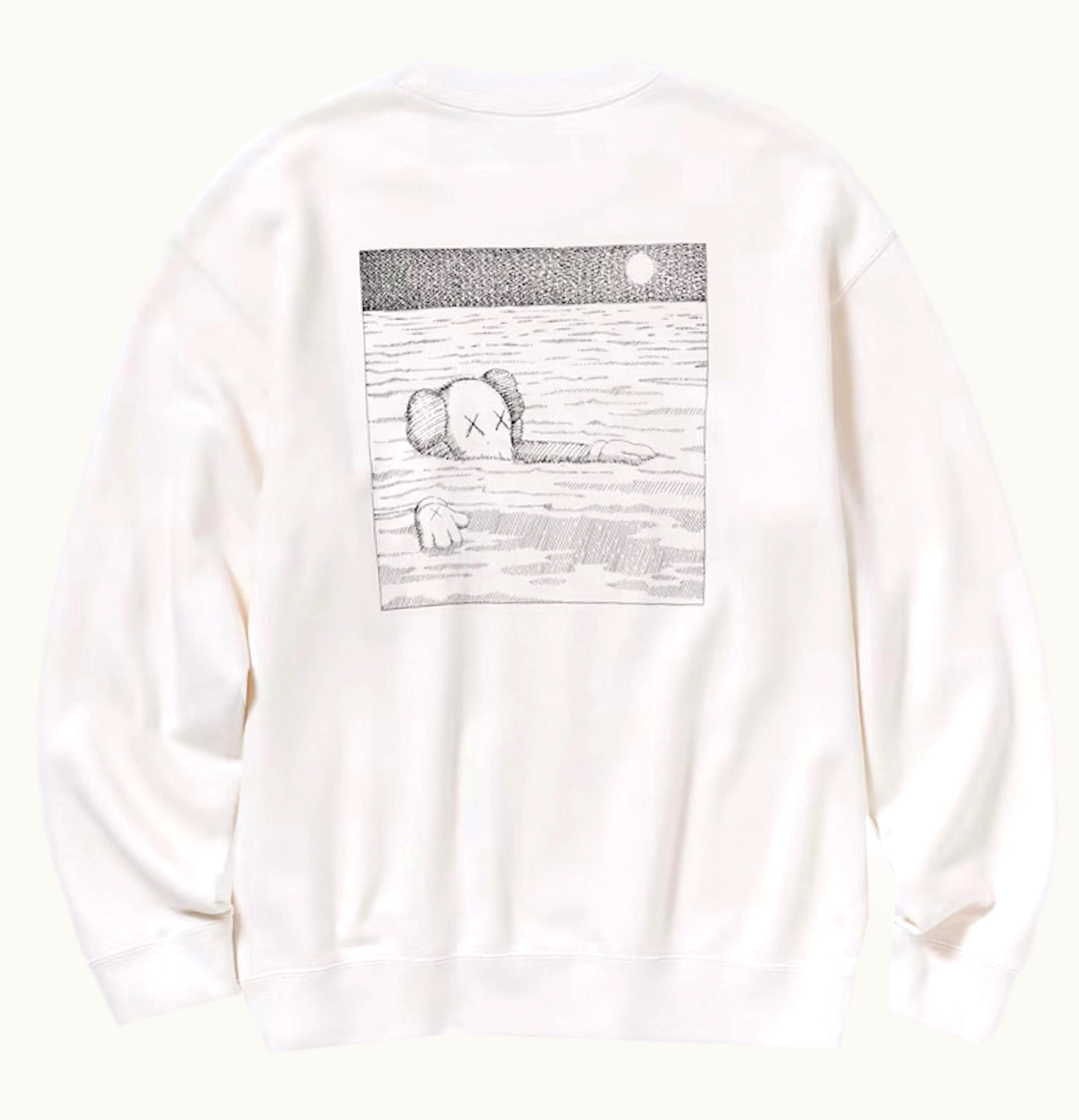 KAWS KAWS X Uniqlo Longsleeve Sweatshirt Asia Sizing Off White