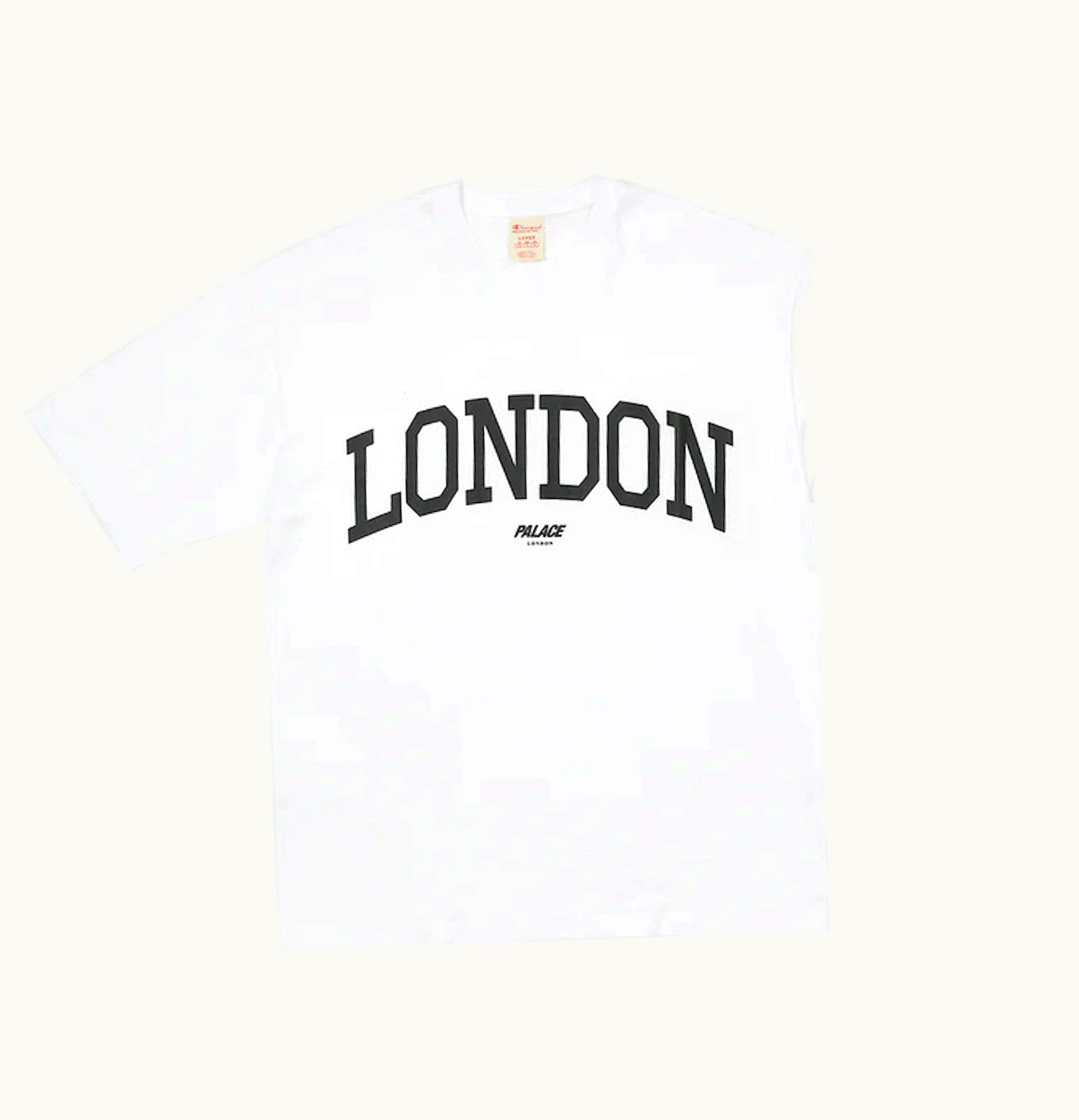 Palace Palace Champion London Shop T Shirt White