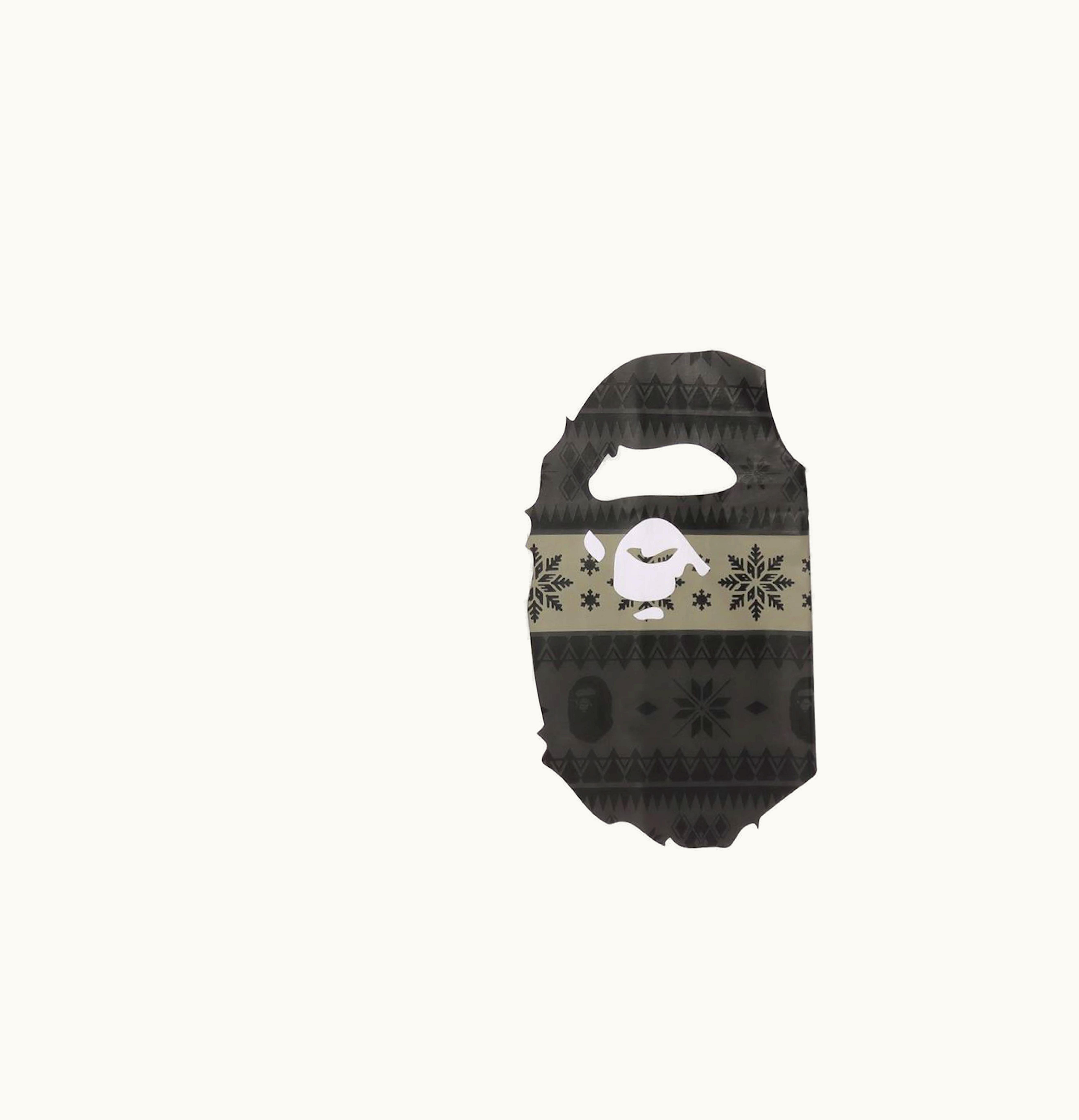 BAPE BAPE Snow Pattern Side Big Ape Head Tee White Black