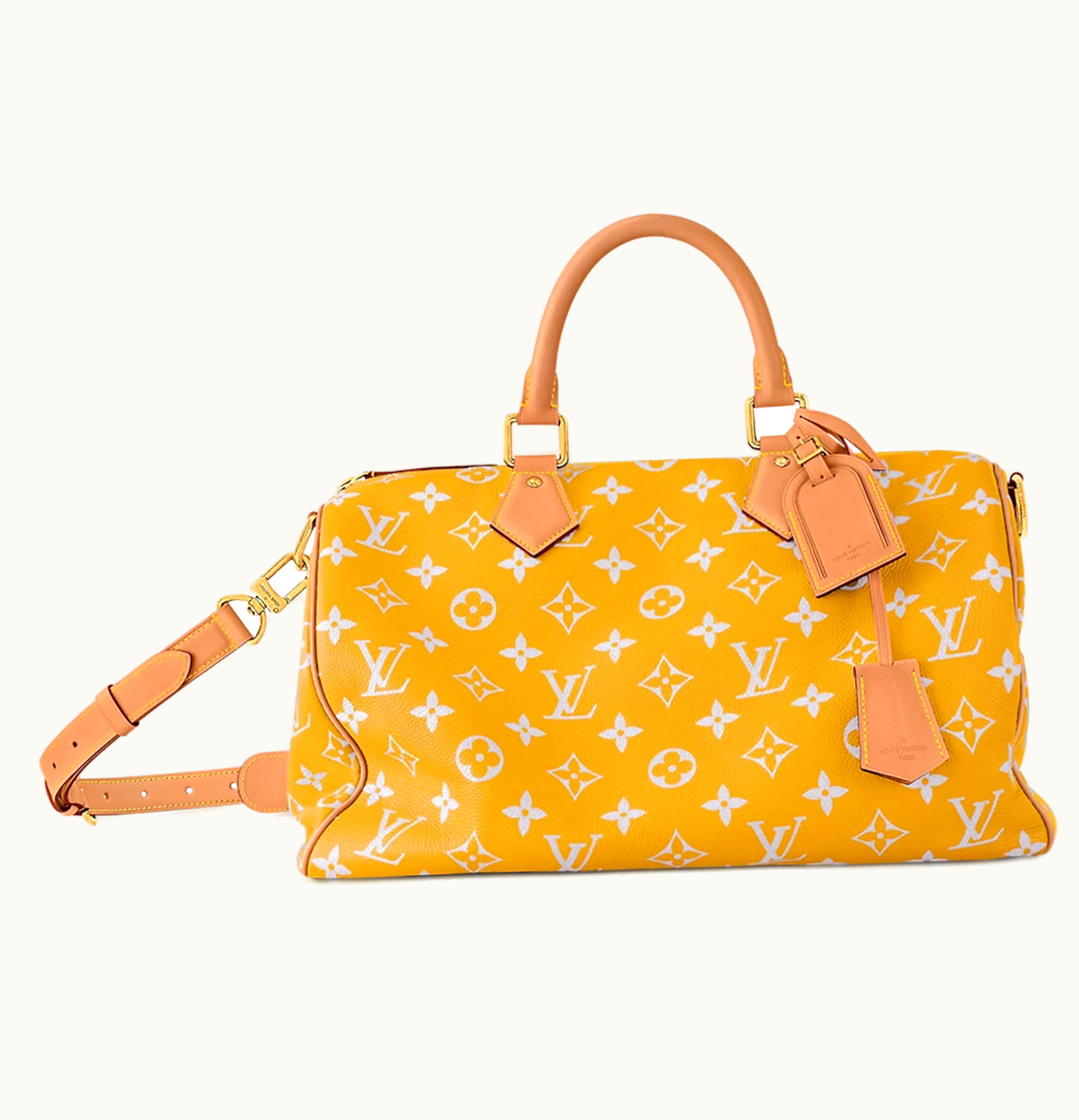 Louis Vuitton Louis Vuitton Speedy 40 Bandouliere Monogram Leather Jaune Mat