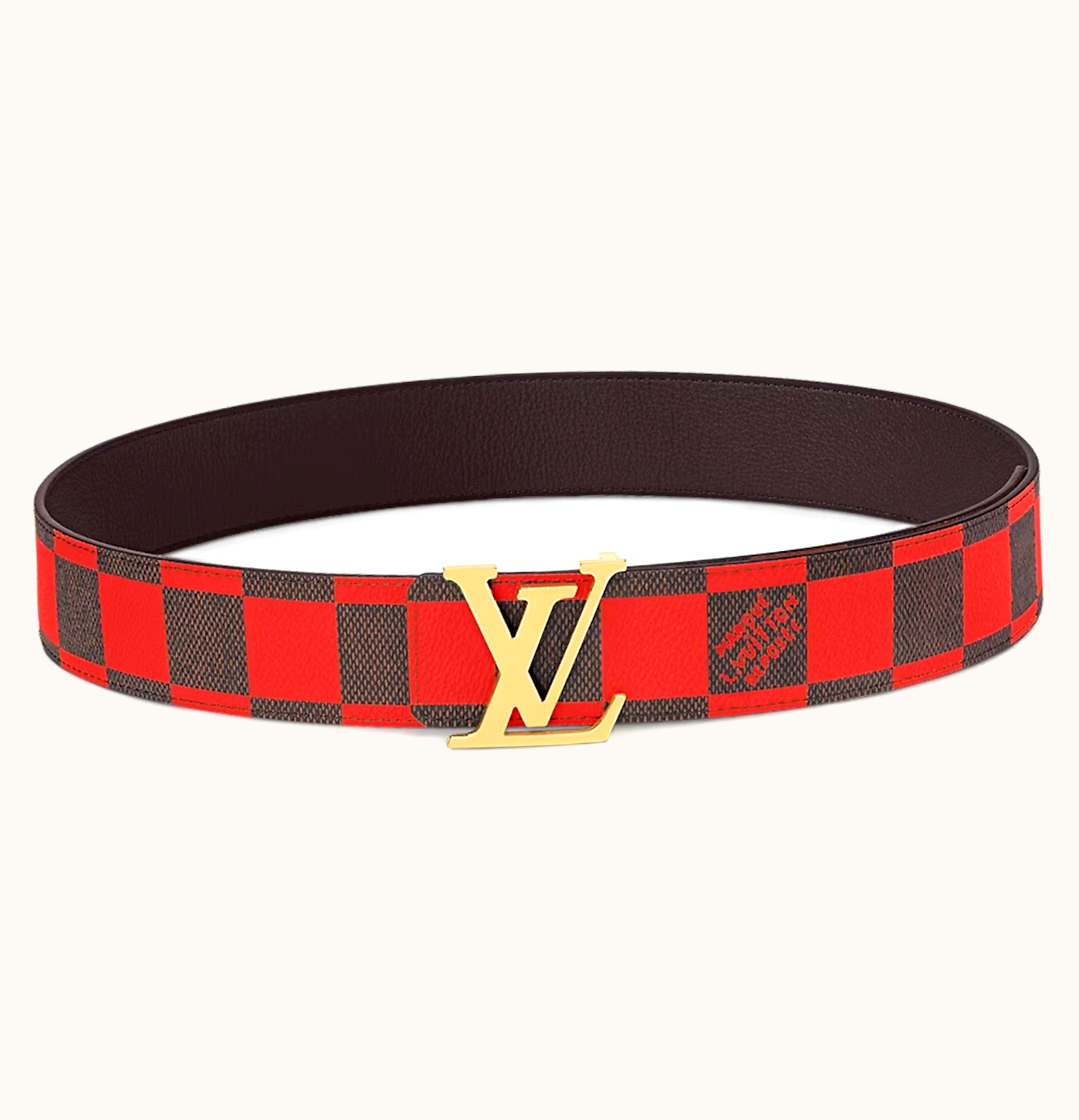 Louis Vuitton Louis Vuitton LV Initiales 40mm Reversible Belt Damier Pop Red