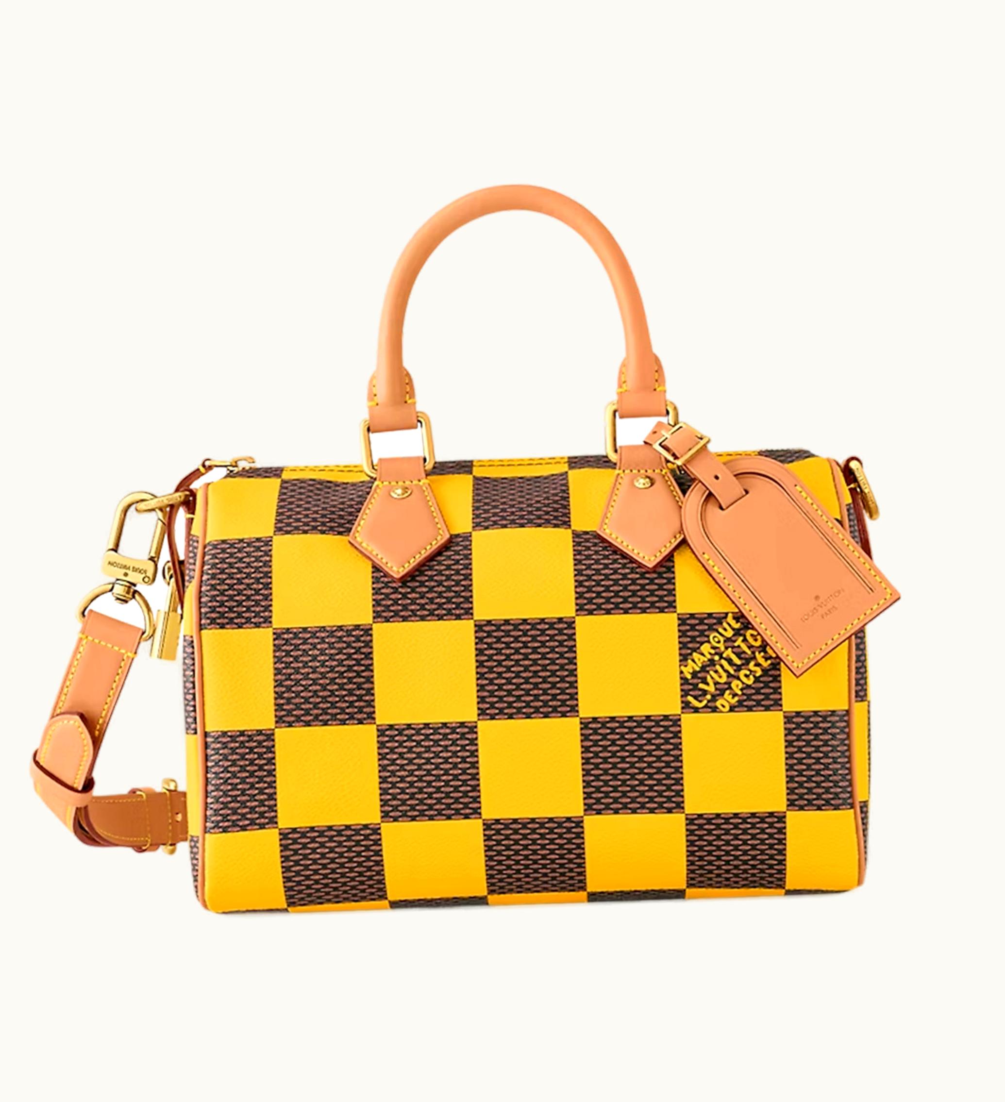 Louis Vuitton Louis Vuitton Speedy 25 Bandouliere Damier Pop Jaune Mat