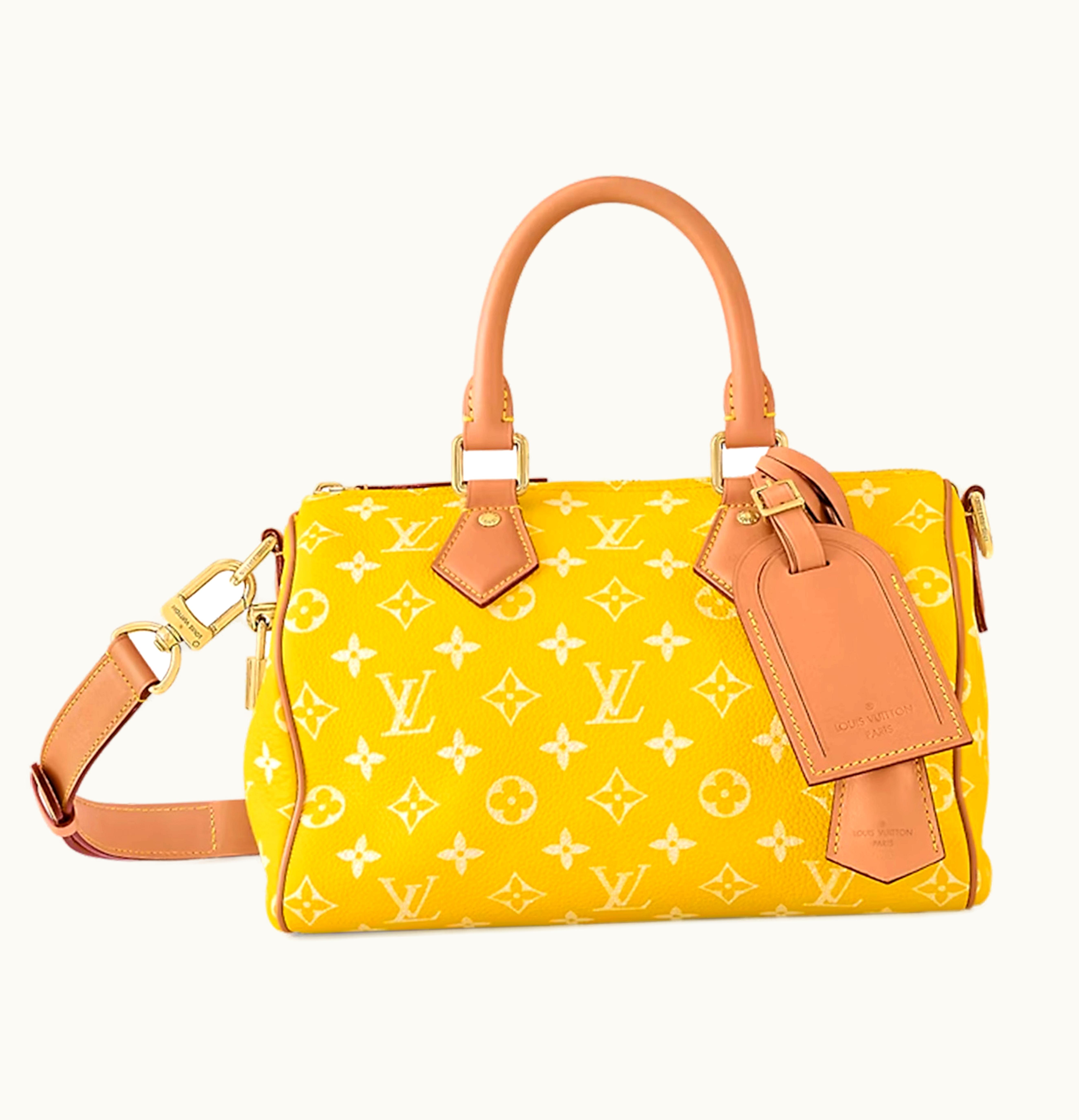 Louis Vuitton Louis Vuitton Speedy 25 Bandouliere Monogram Leather Jaune Mat