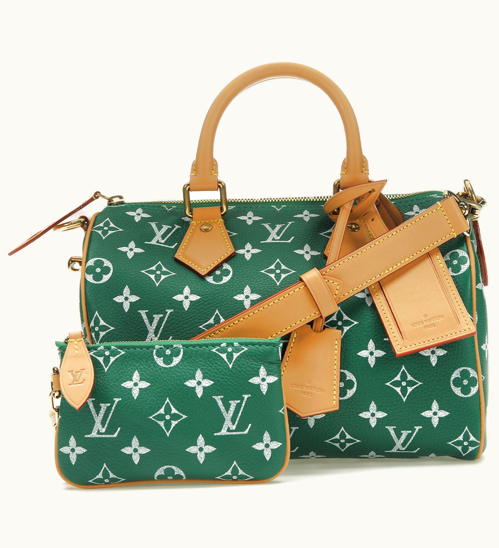 Louis Vuitton Louis Vuitton Speedy 25 Bandouliere Monogram Leather Green