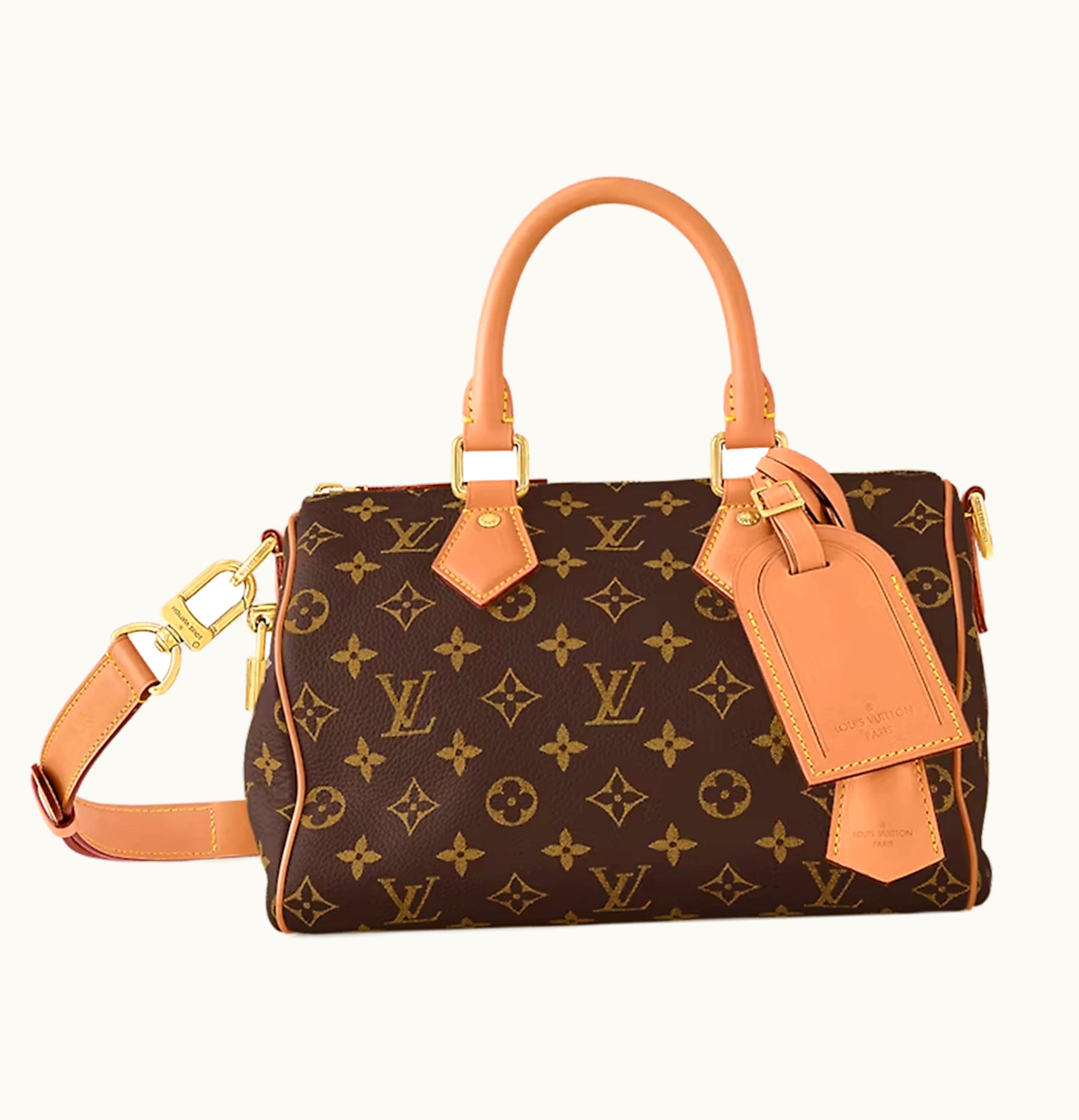 Louis Vuitton Louis Vuitton Speedy 25 Bandouliere Monogram Leather Brown Monogram