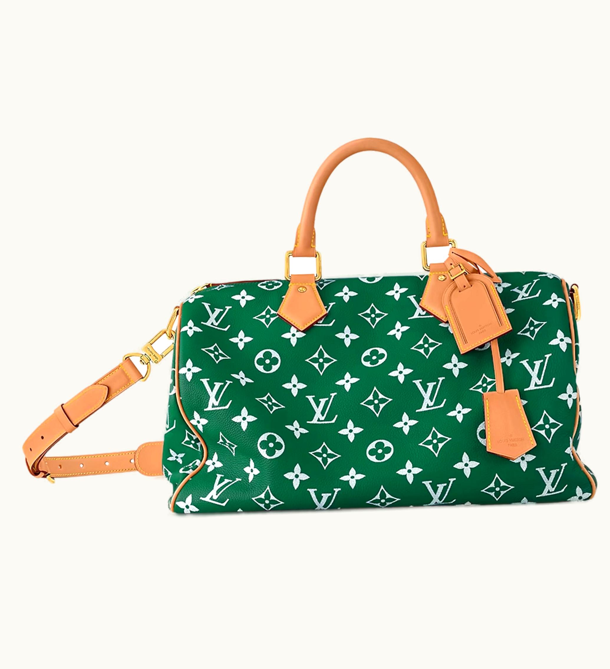 Louis Vuitton Louis Vuitton Speedy 40 Bandouliere Monogram Leather Green