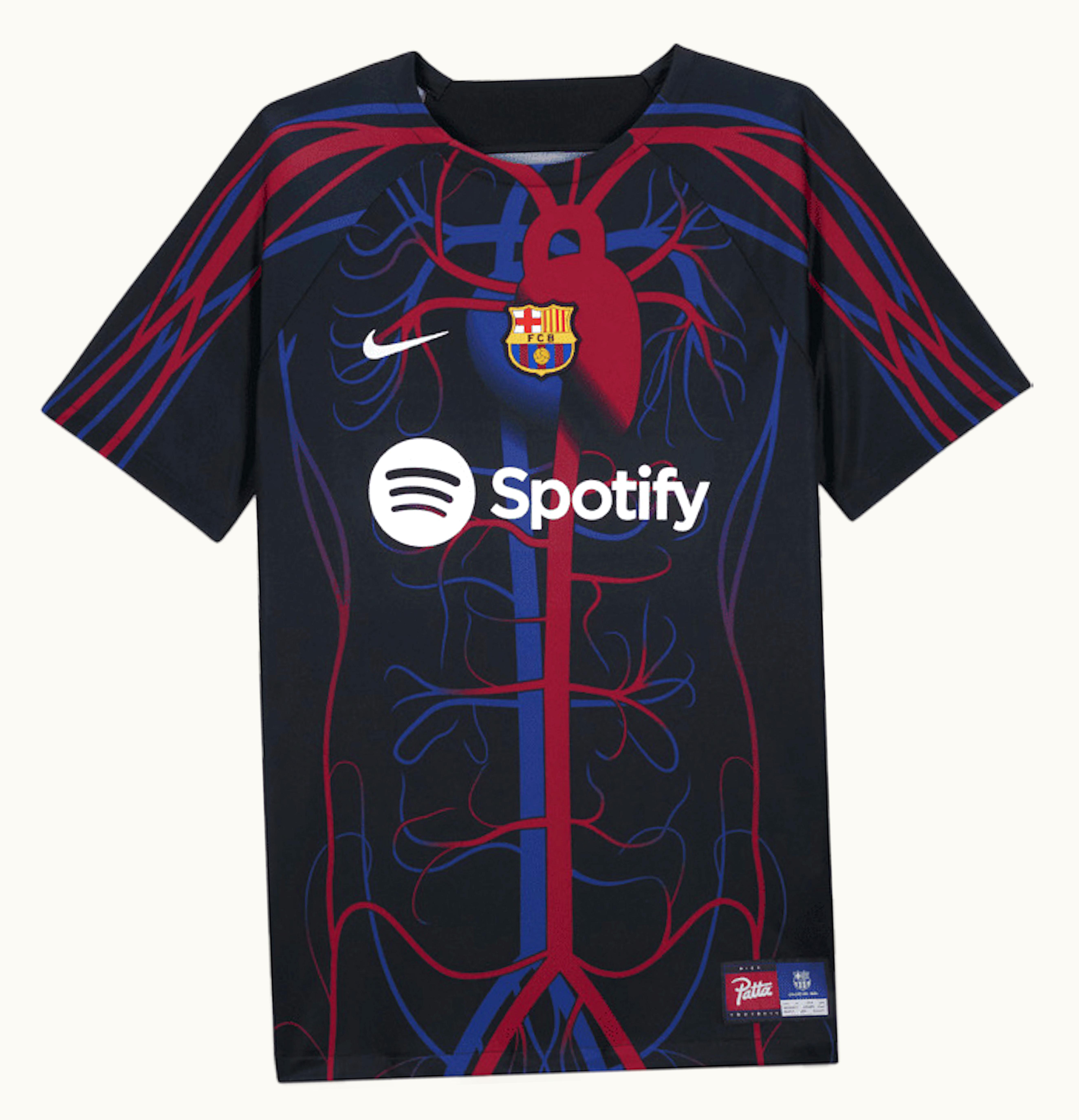 Patta X Barcelona FC Culers Del Mon Pre Match Jersey Black White