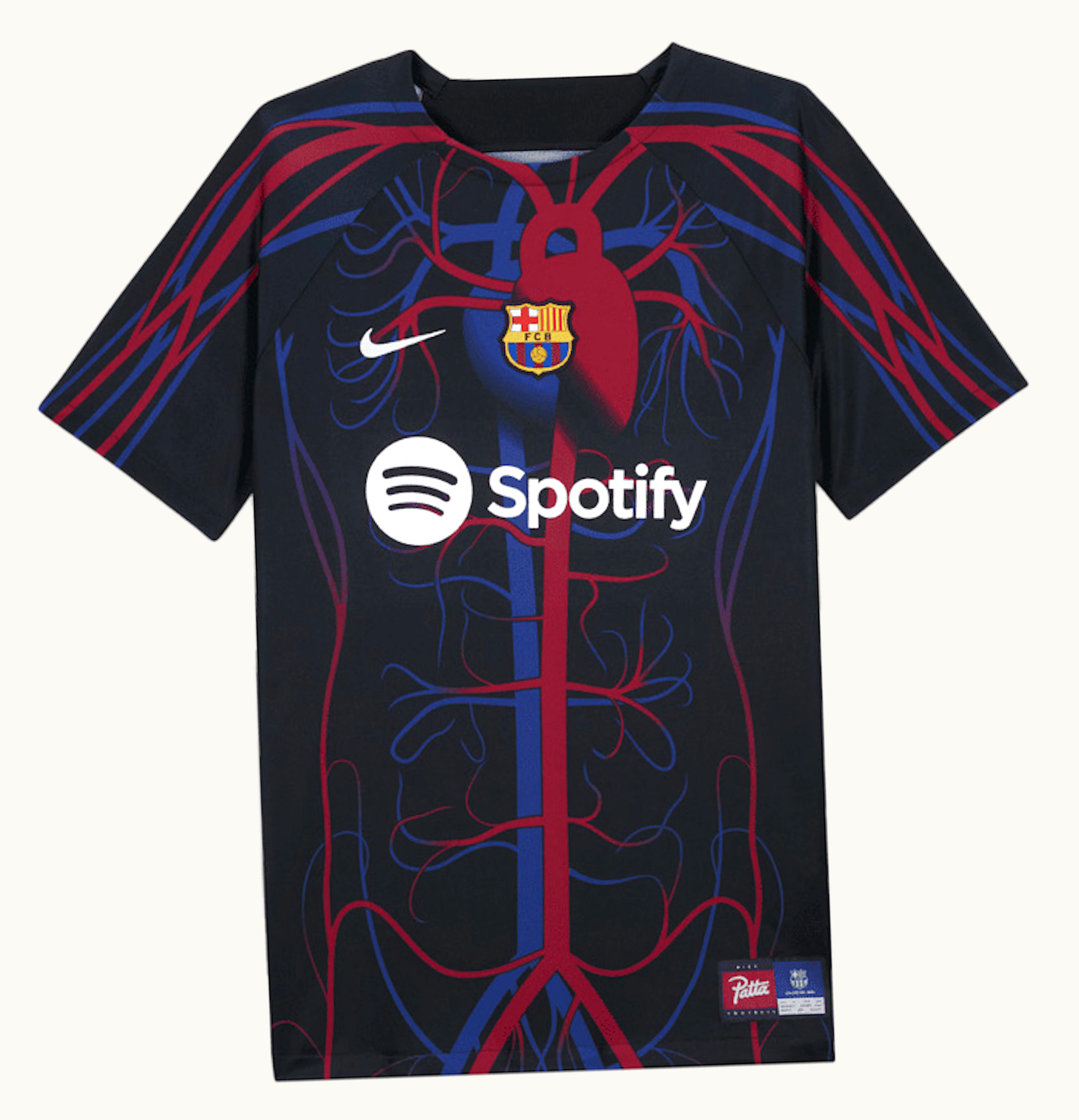 Patta X Barcelona FC Culers Del Mon Pre Match Jersey Asia Sizing Black White