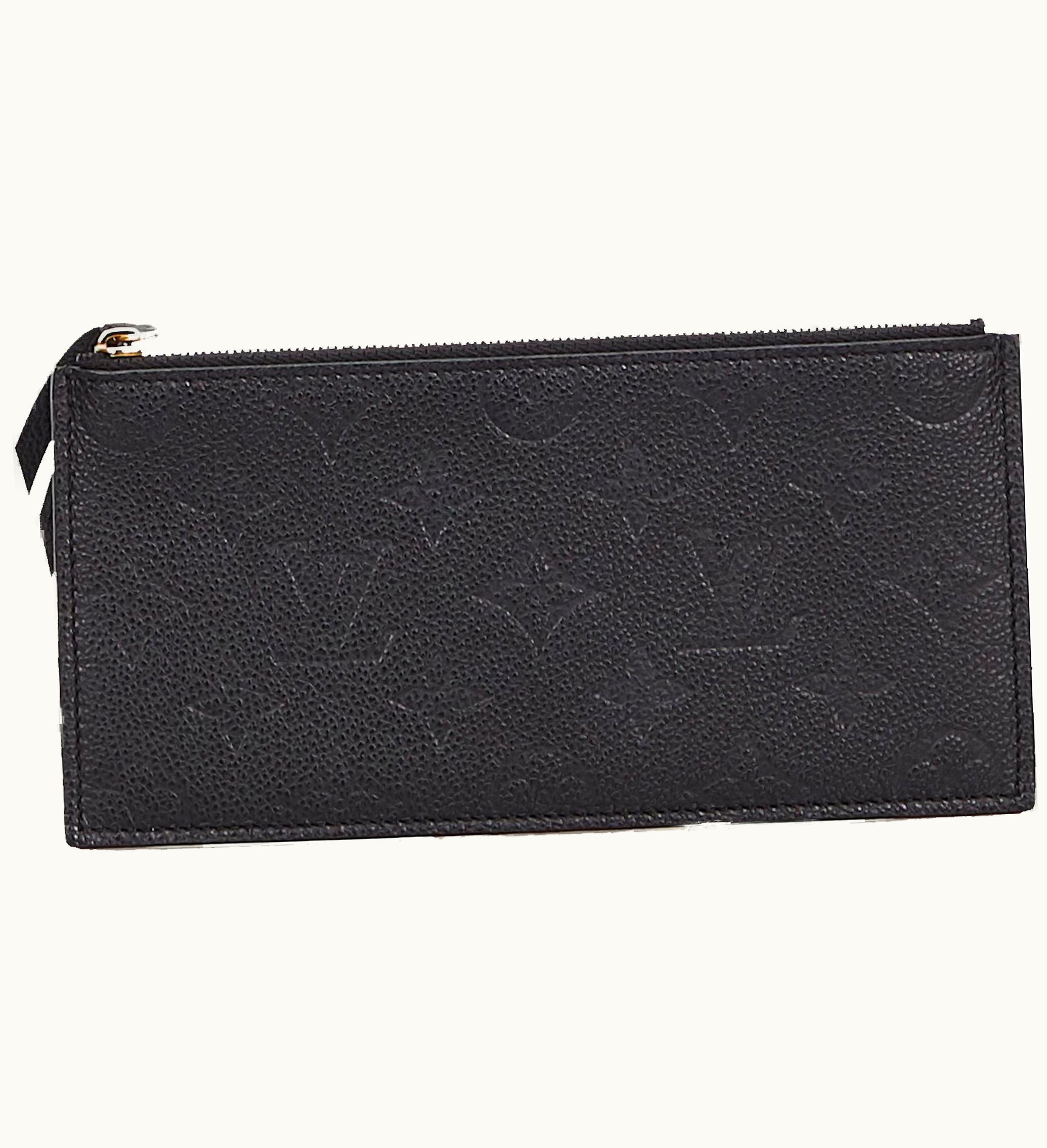 Louis Vuitton Louis Vuitton Wallet Zippered Insert Josephine Monogram Empreinte Black