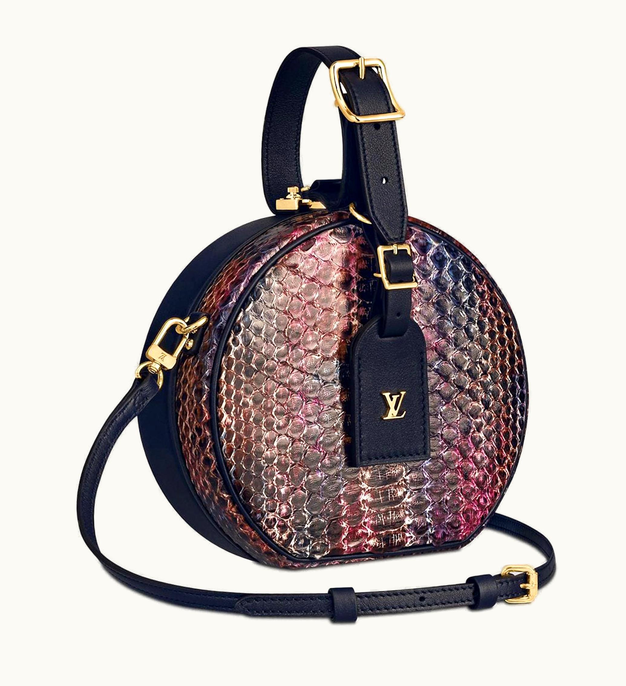 Louis Vuitton Louis Vuitton Petite Boite Chapeau Python LV Pop Rainbow Black