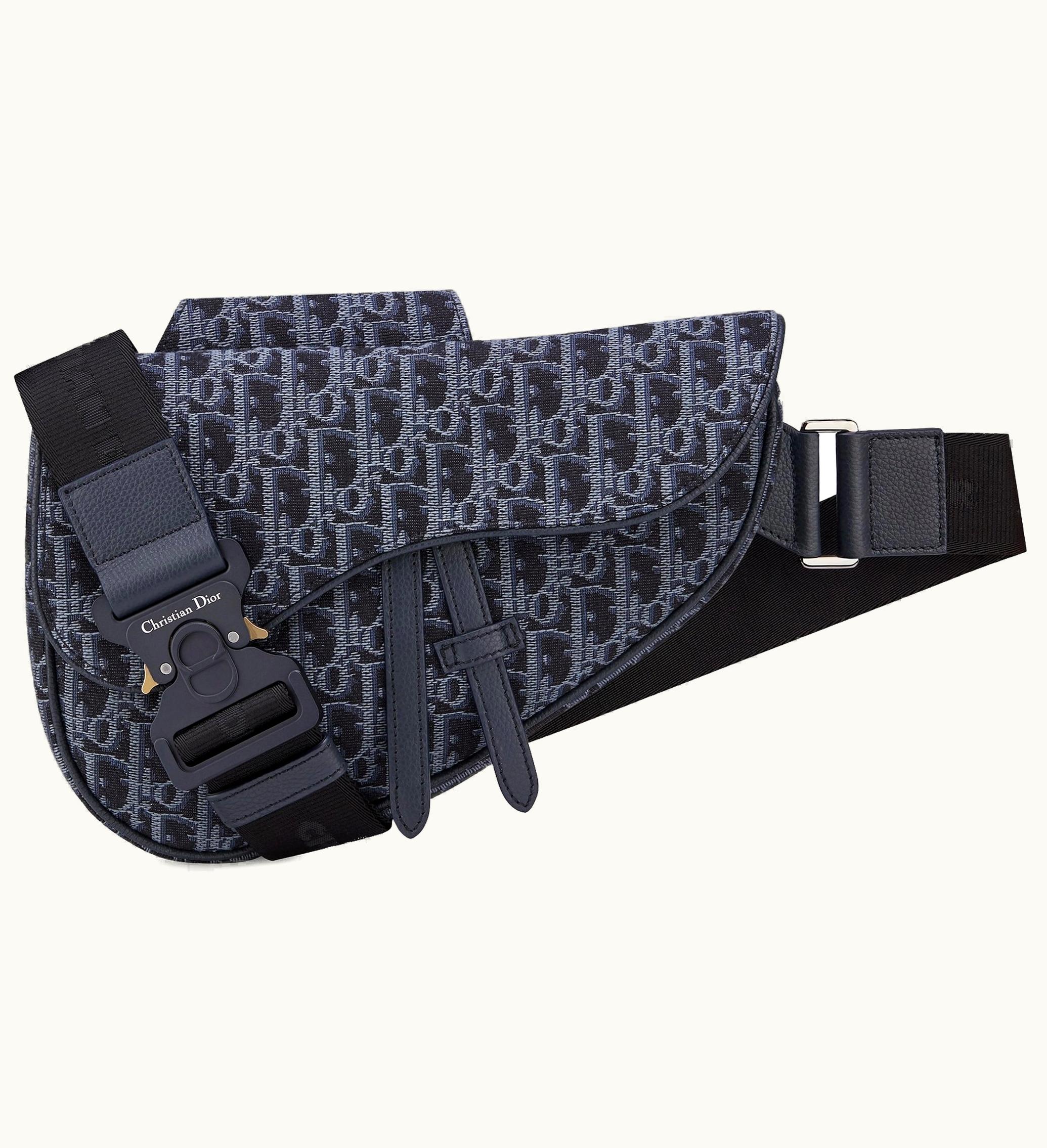 Dior Saddle Bag Oblique Jacquard Blue