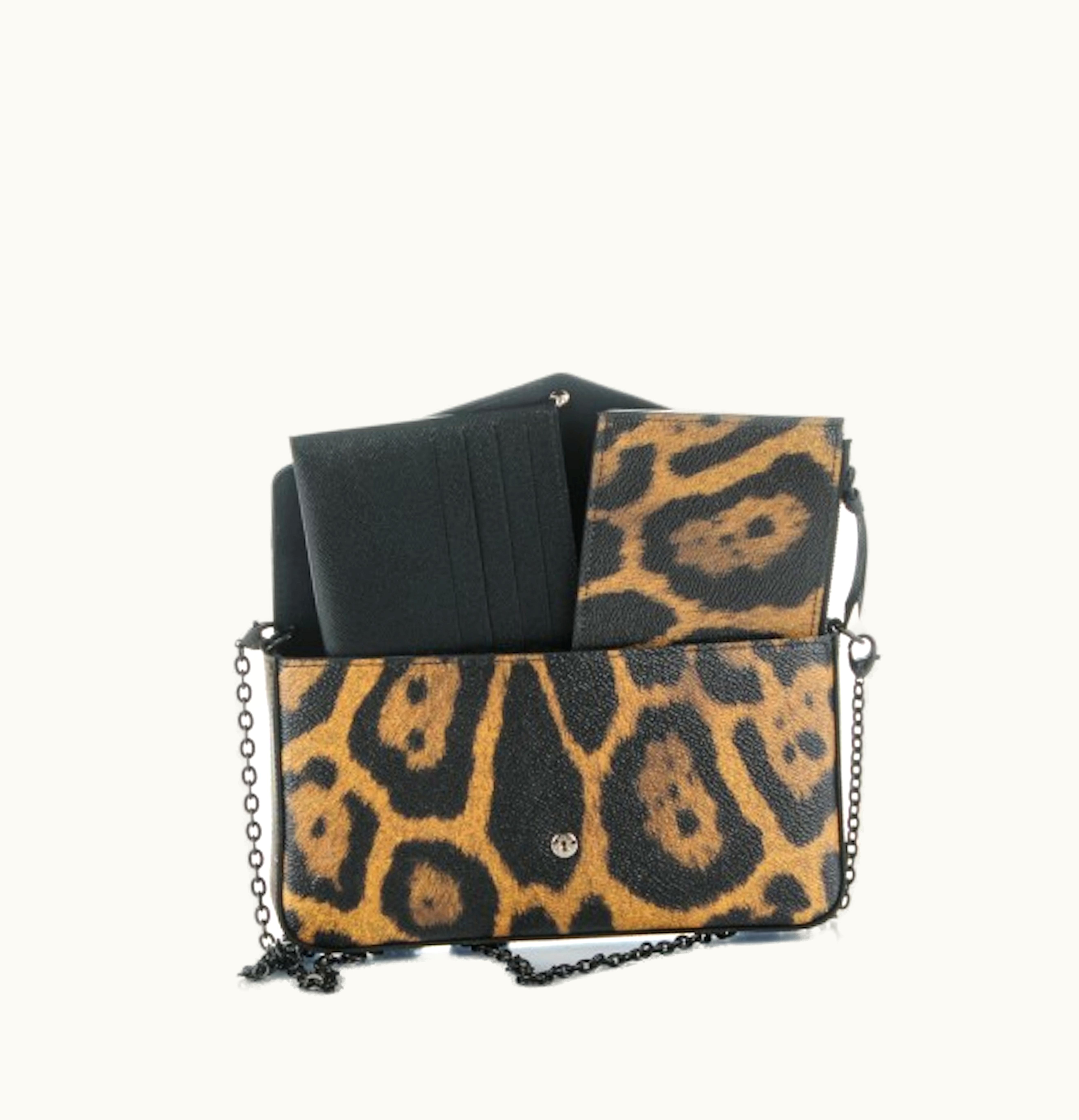 Louis Vuitton Louis Vuitton Pochette Felicie Monogram Animal Print Brown Black