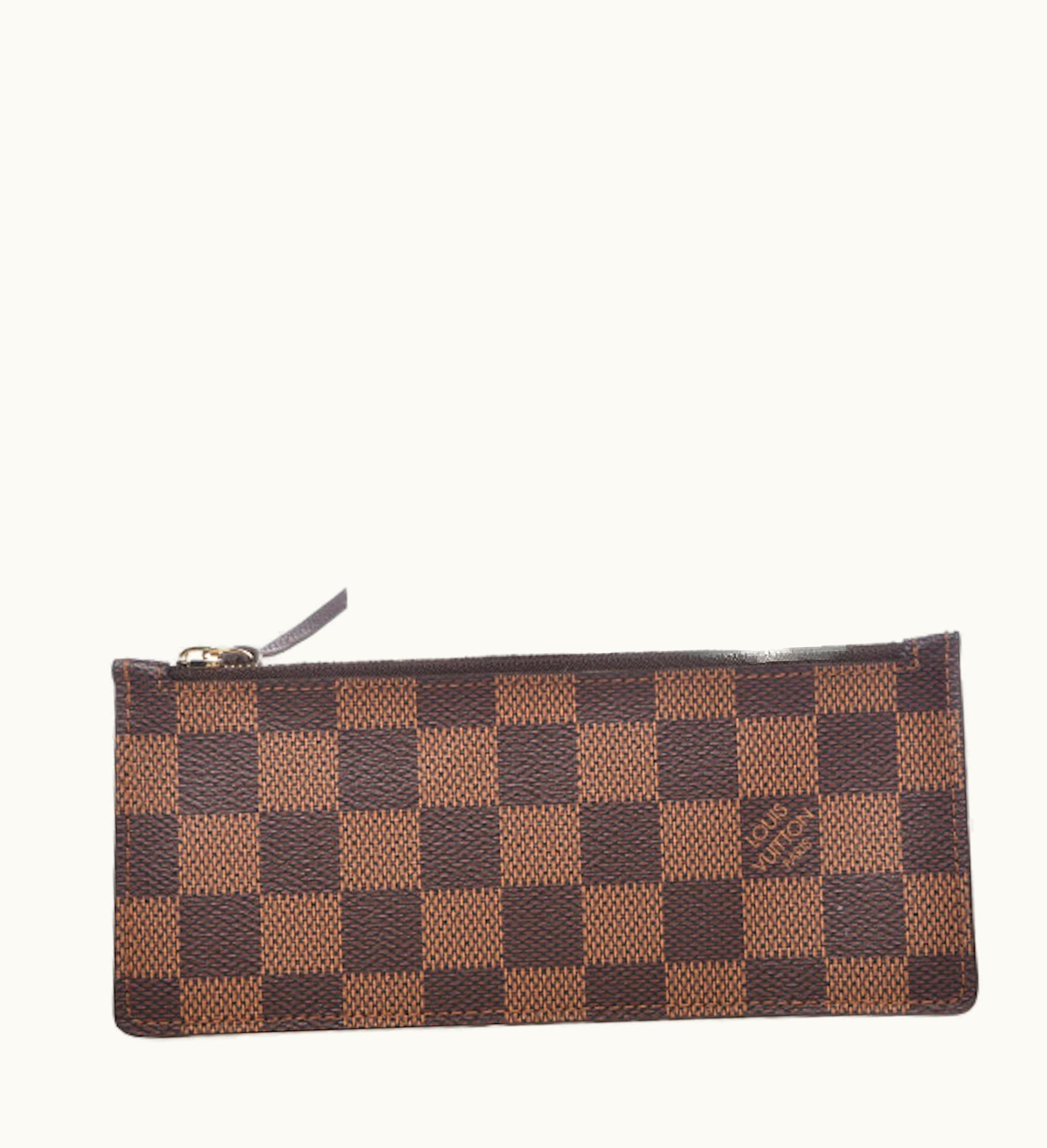 Louis Vuitton Louis Vuitton Josephine Wallet Zippered Insert Damier Ebene Brown Lining