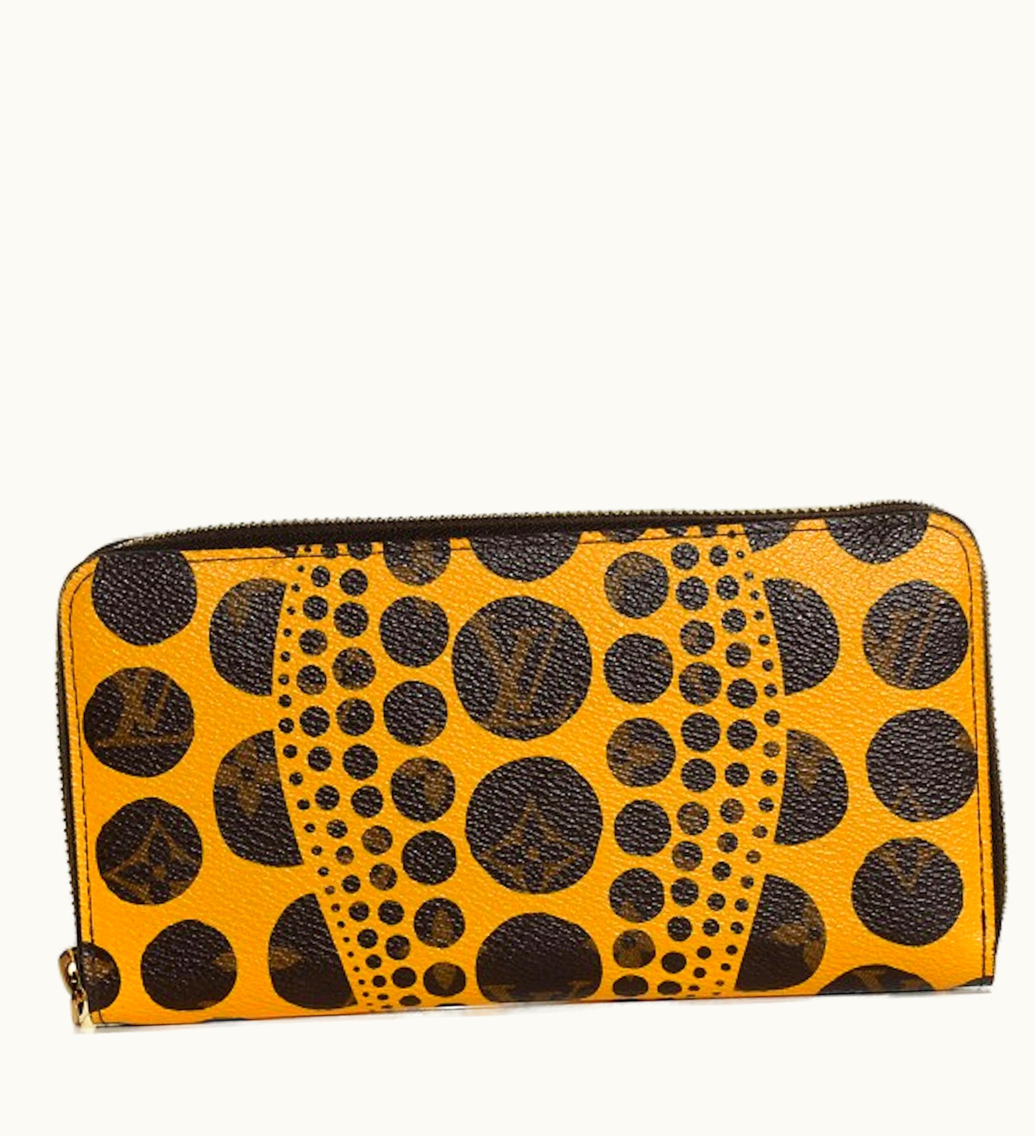 Louis Vuitton Louis Vuitton Zippy Wallet Yayoi Kusama Pumpkin Dots Monogram Yellow