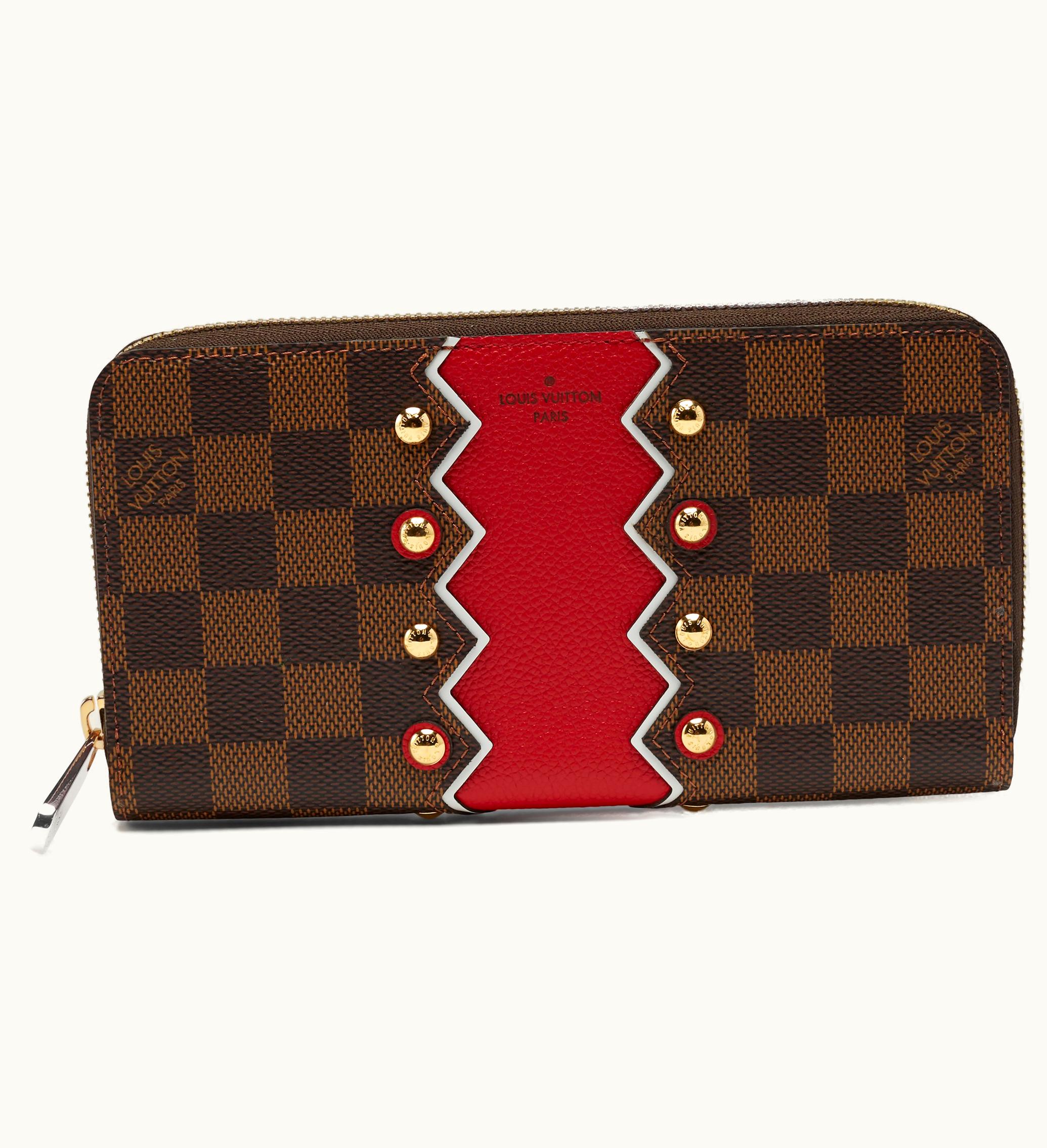 Louis Vuitton Louis Vuitton Wallet Zippy Damier Ebene Karakoram Rubis Red Brown