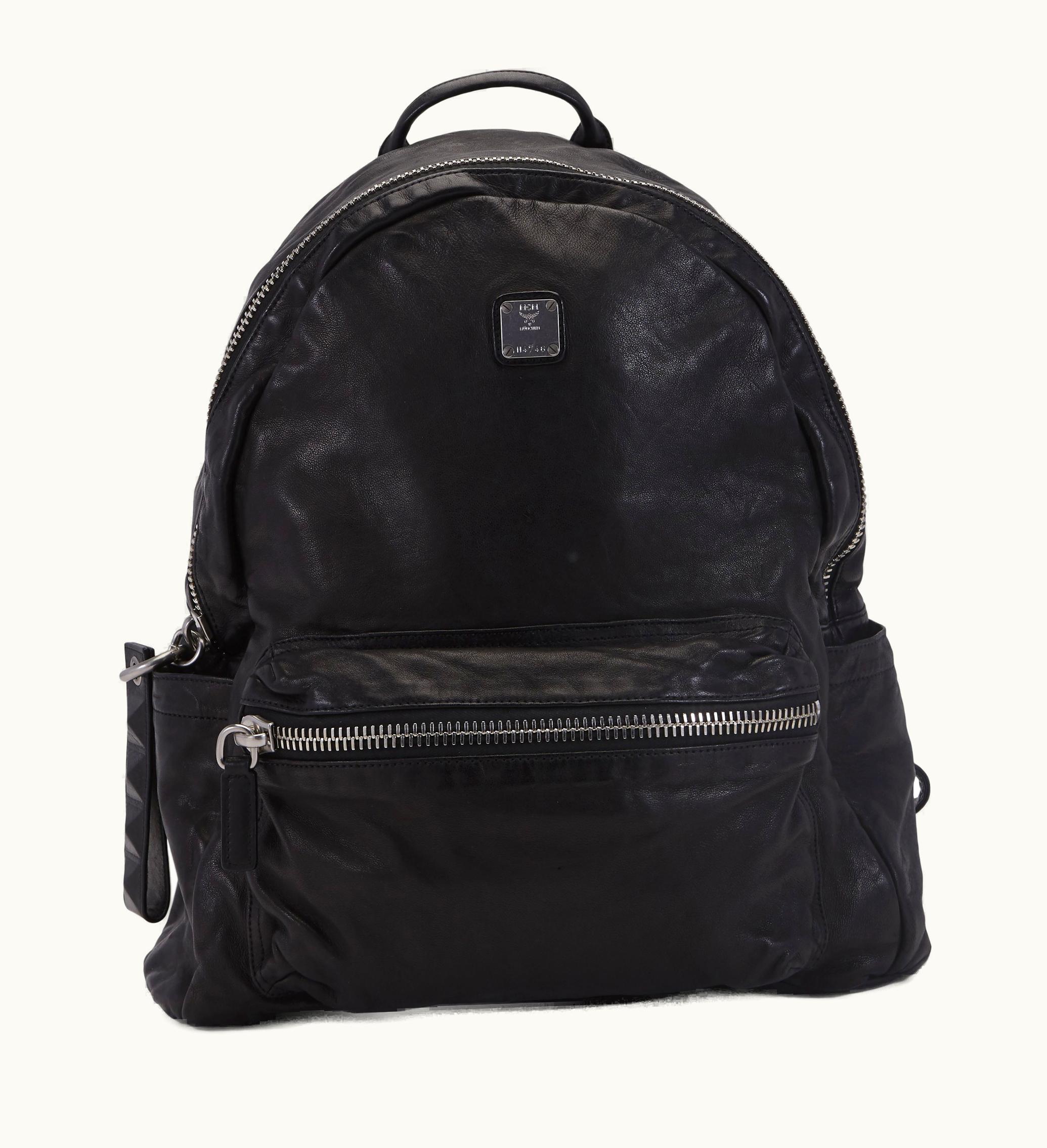 MCM MCM Tumbler Backpack Lambskin Large Black