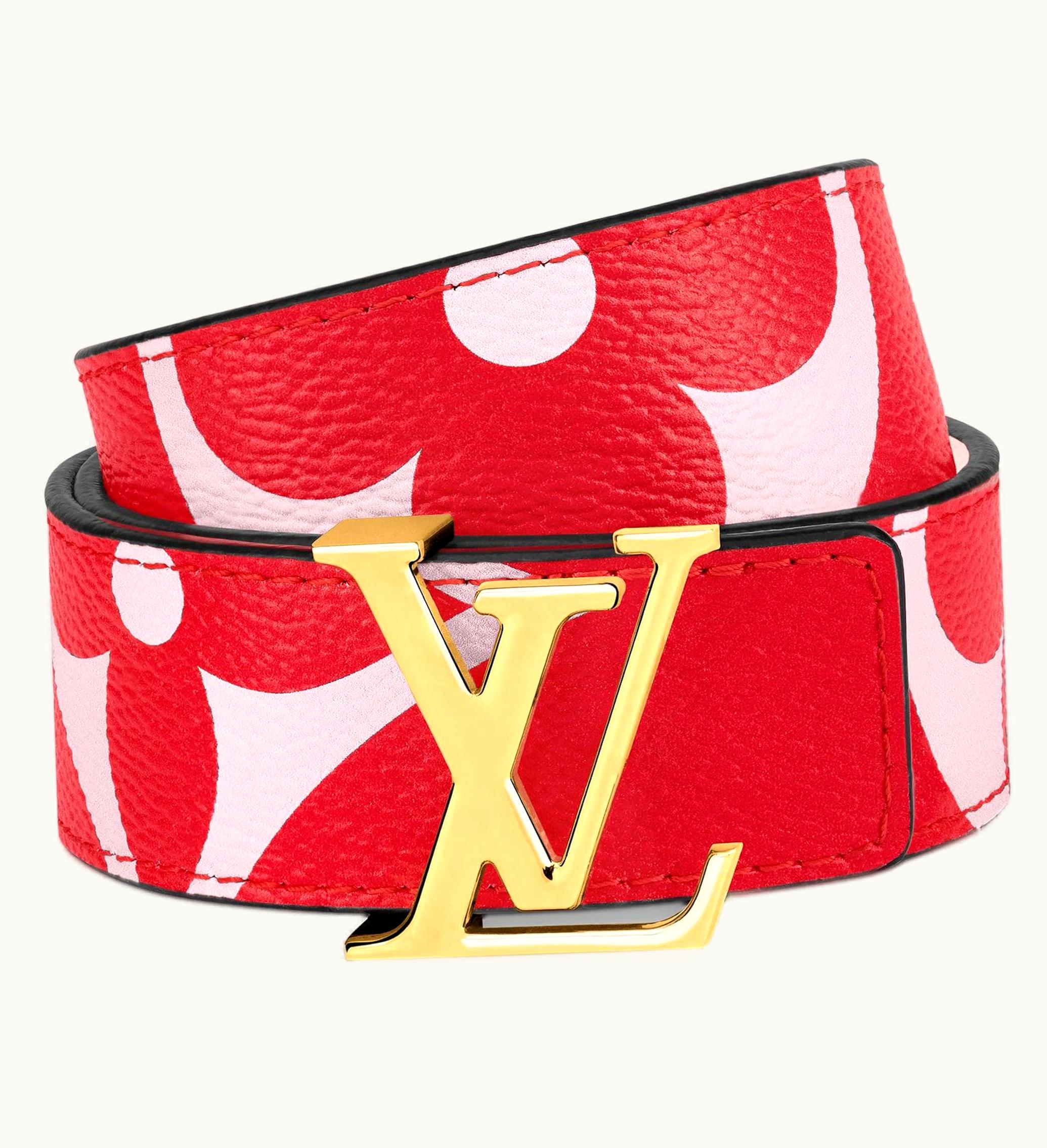 Louis Vuitton Louis Vuitton Iconic Reversible Belt Giant Monogram 30mm Red Pink