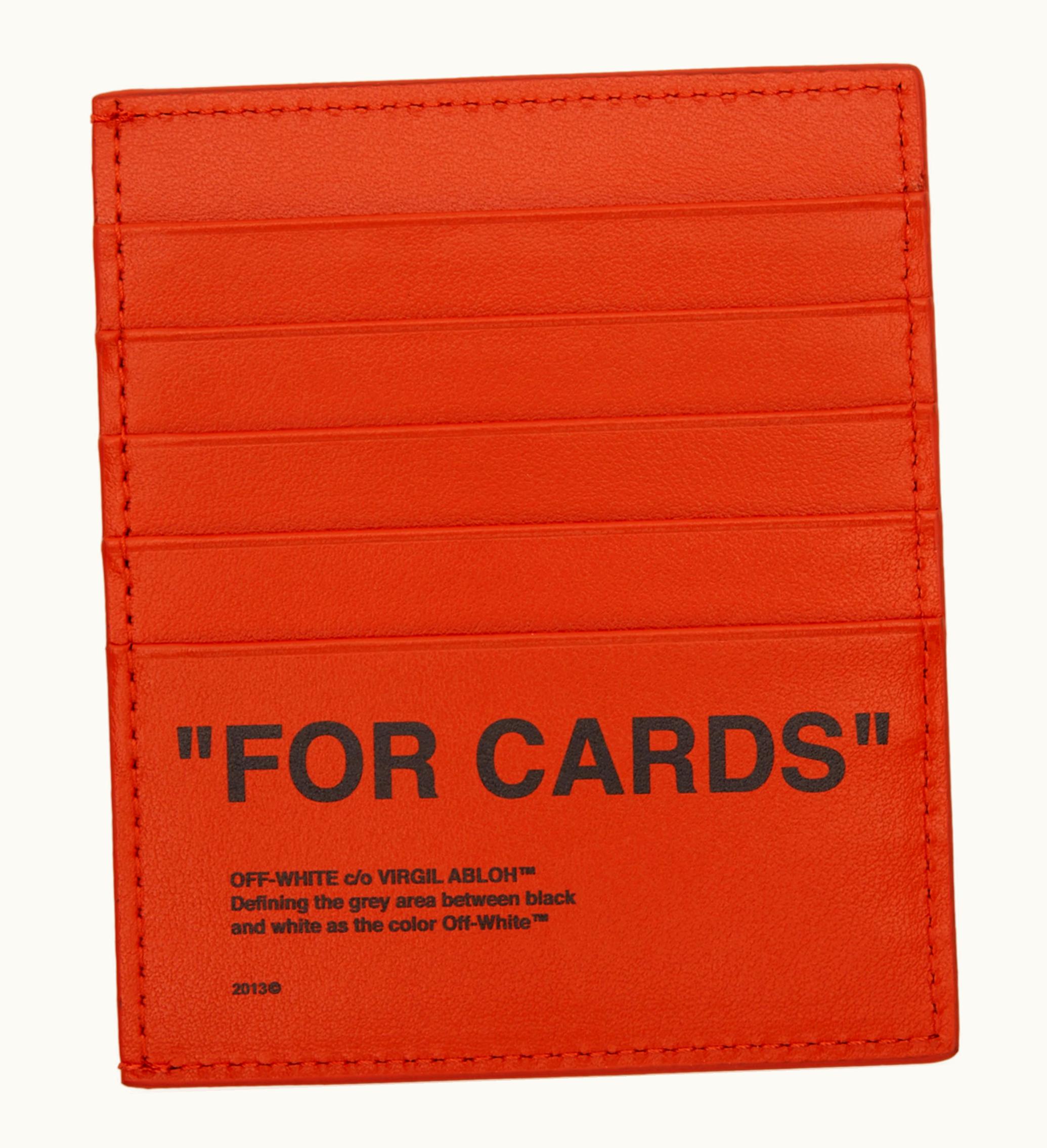 OFF-WHITE OFF-WHITE Quote Card Holder For Cards Orange Black