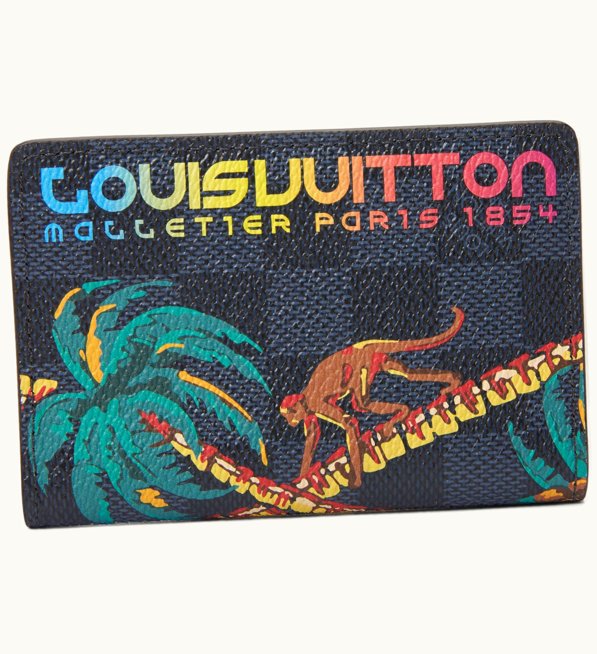 Louis Vuitton Louis Vuitton Pocket Organizer Damier Cobalt Jungle Black Cobalt