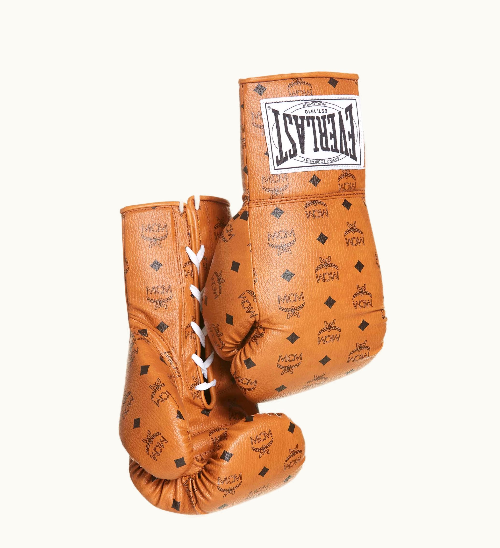 MCM MCM X Everlast Powerlock Gloves Lace Visetos Nordstrom Exclusive Cognac