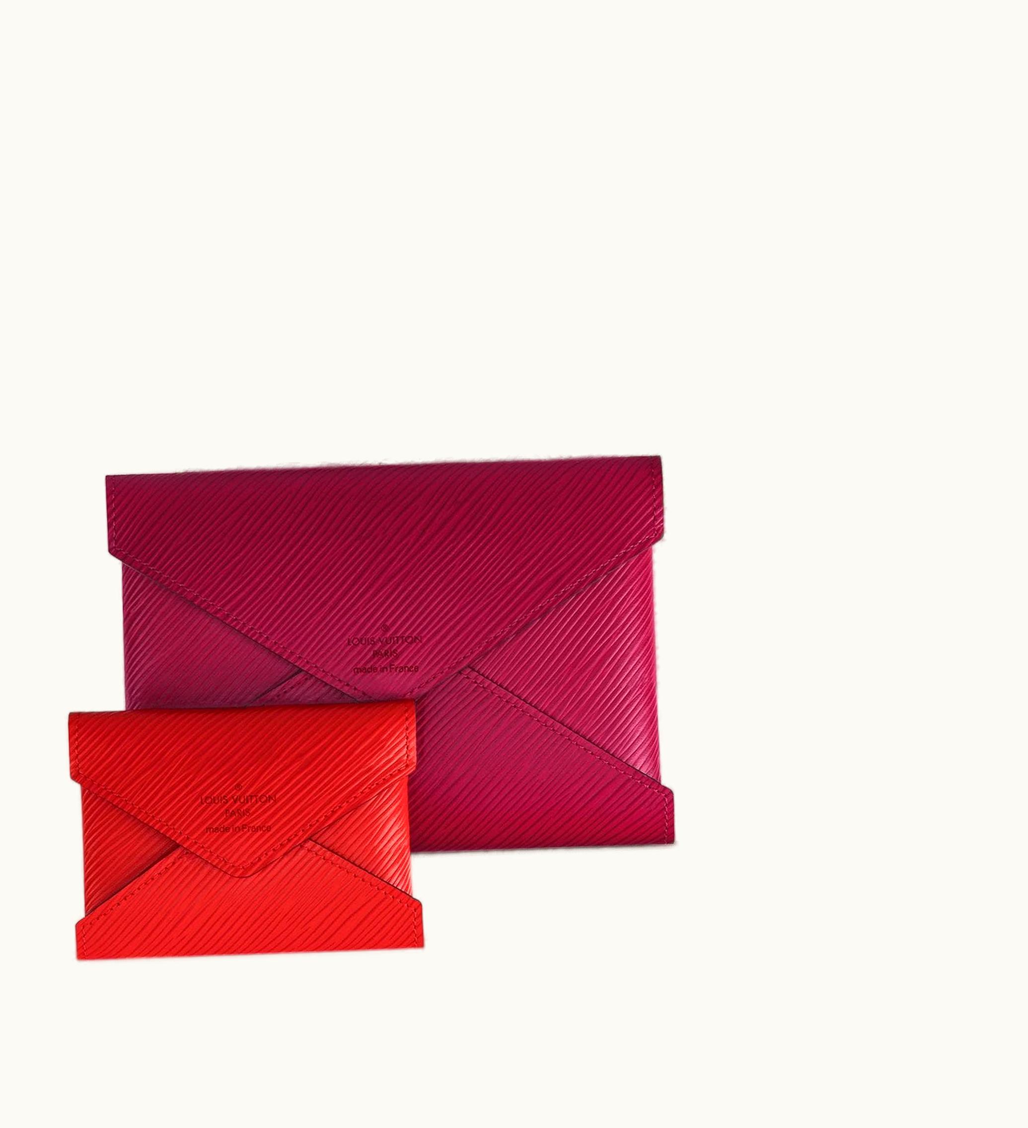 Louis Vuitton Louis Vuitton Pochette Kirigami Epi Rose Ballerine Fuchsia Coquelicot