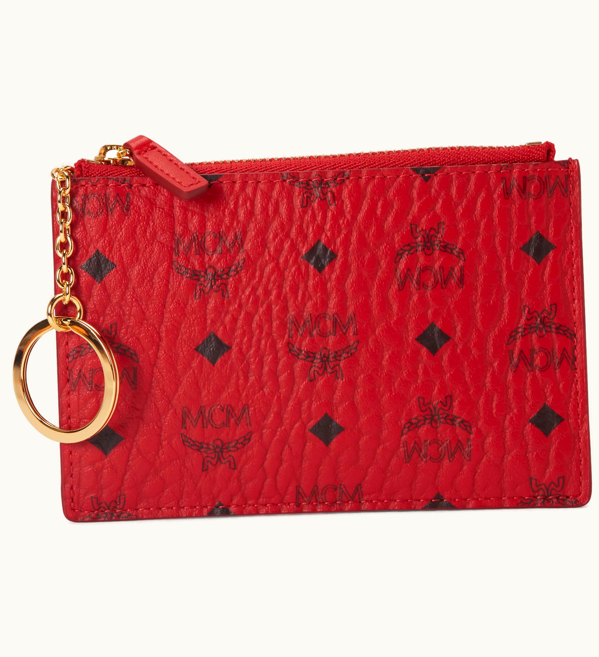 MCM MCM Key Pouch Visetos Mini Ruby Red 1