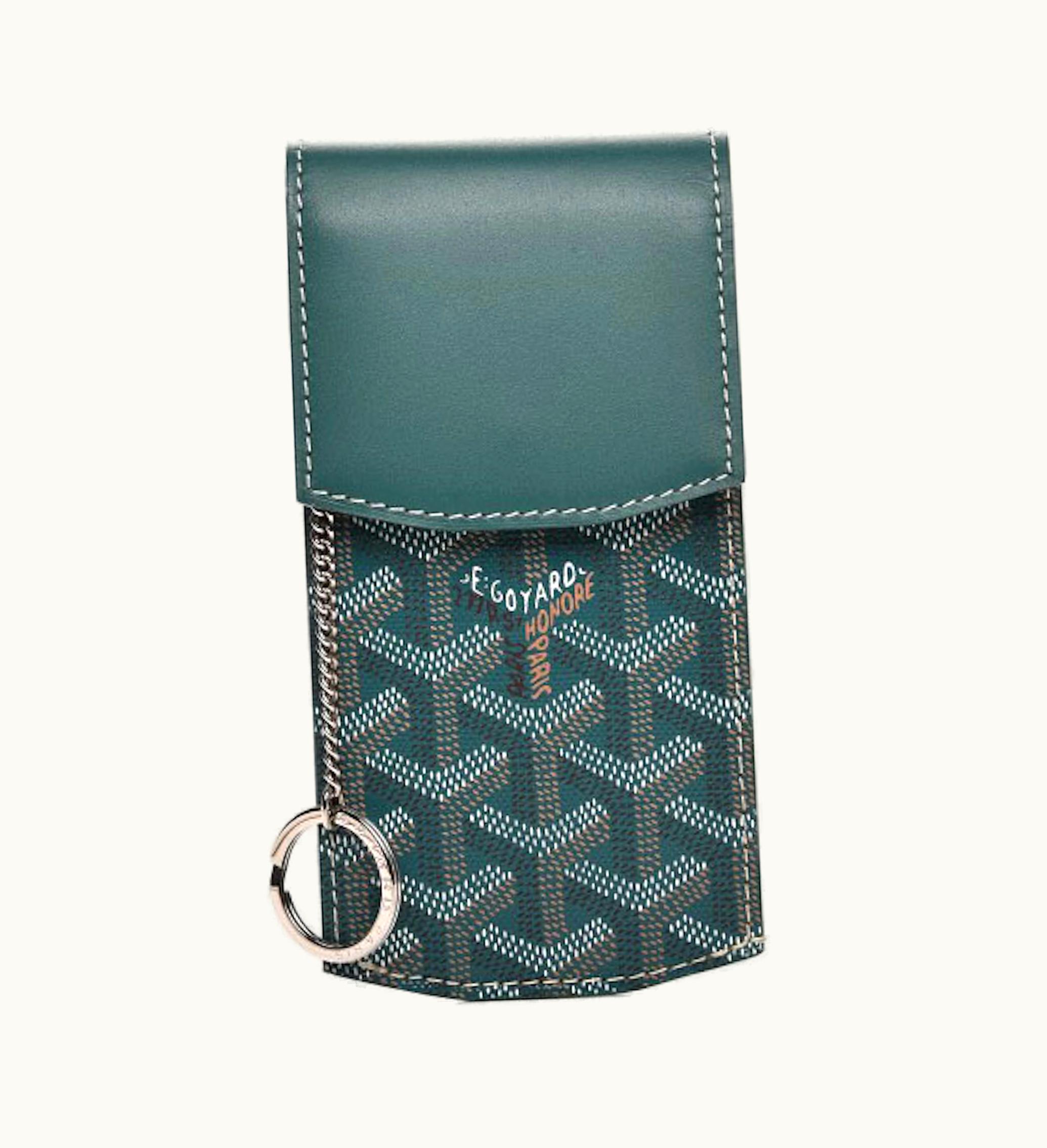 Goyard Portier Key Pouch Monogram Chevron Gm Green