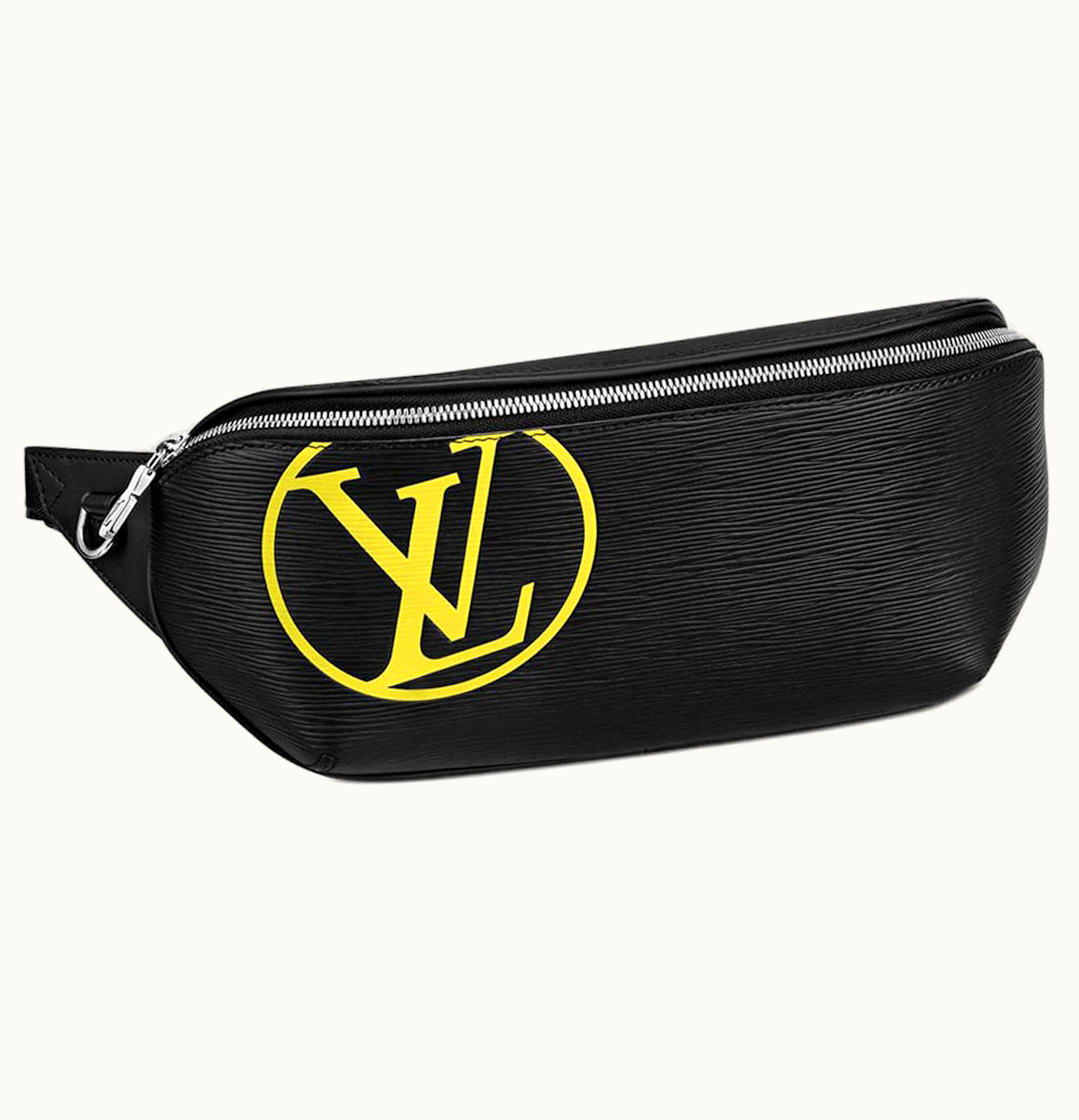 Louis Vuitton Louis Vuitton Bumbag Epi LV Initials Black Acid Green