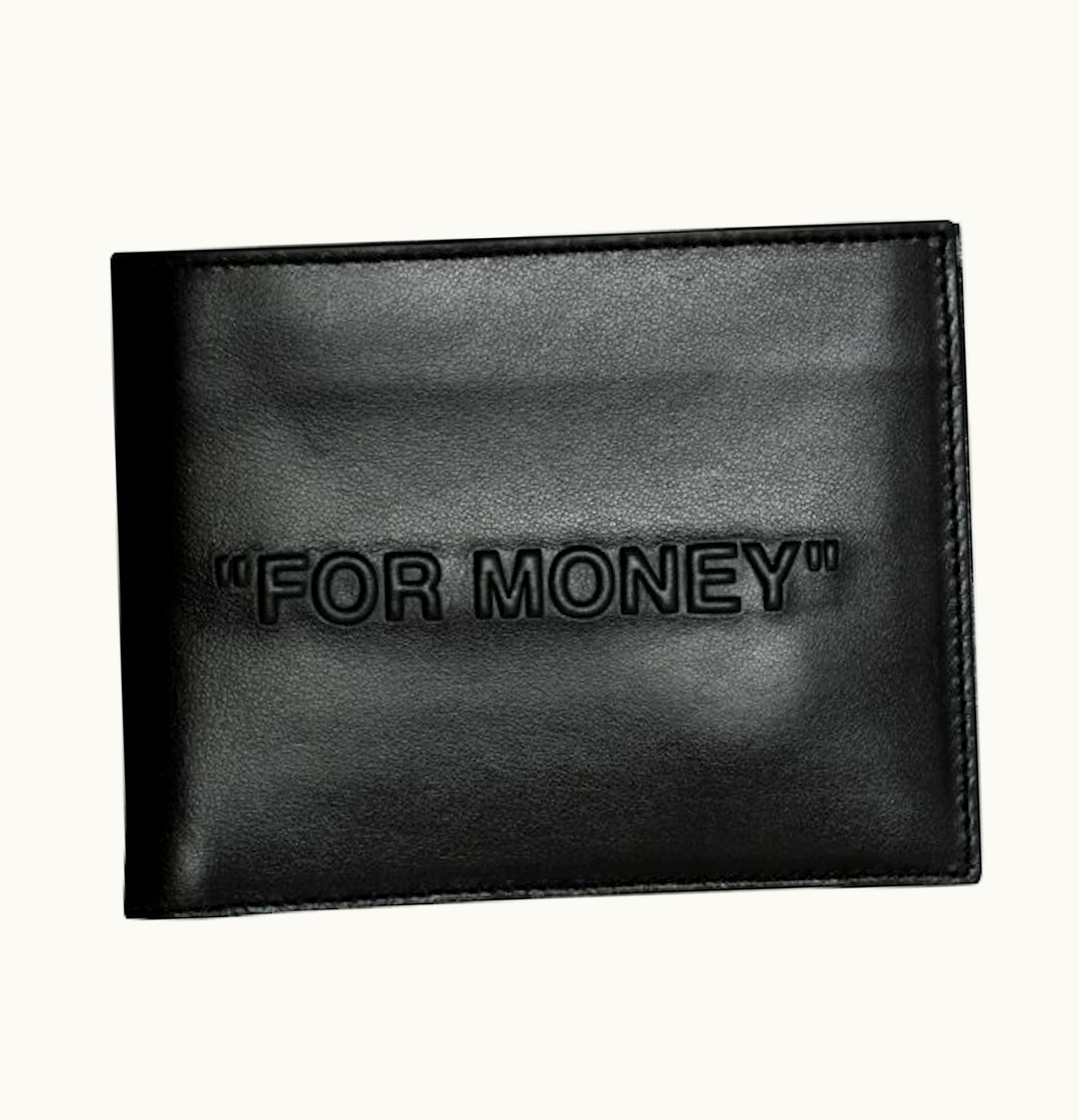 OFF-WHITE OFF-WHITE Bold Quote Wallet For Money Black