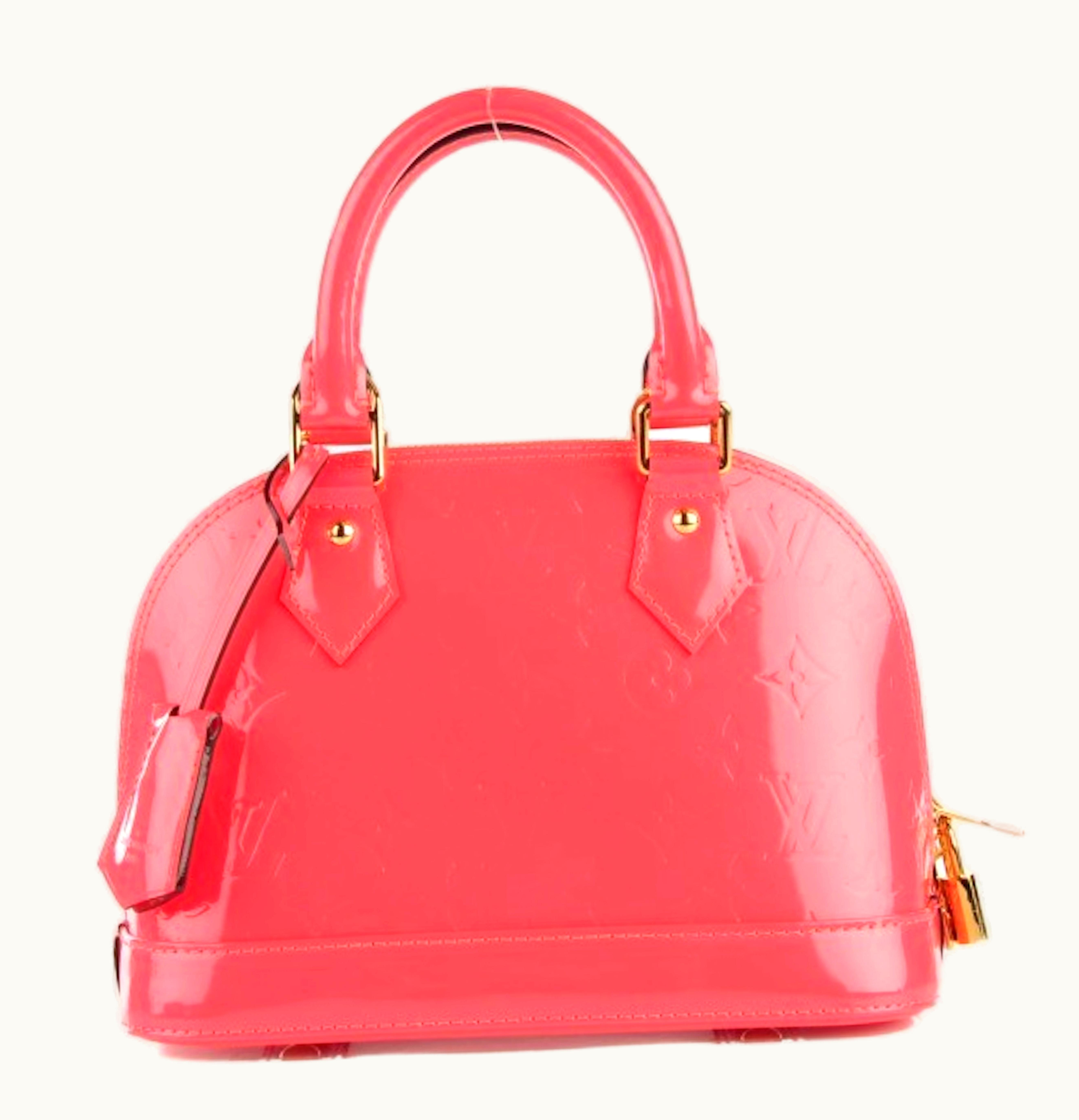 Louis Vuitton Louis Vuitton Alma Monogram Vernis BB Rose Litchi 1