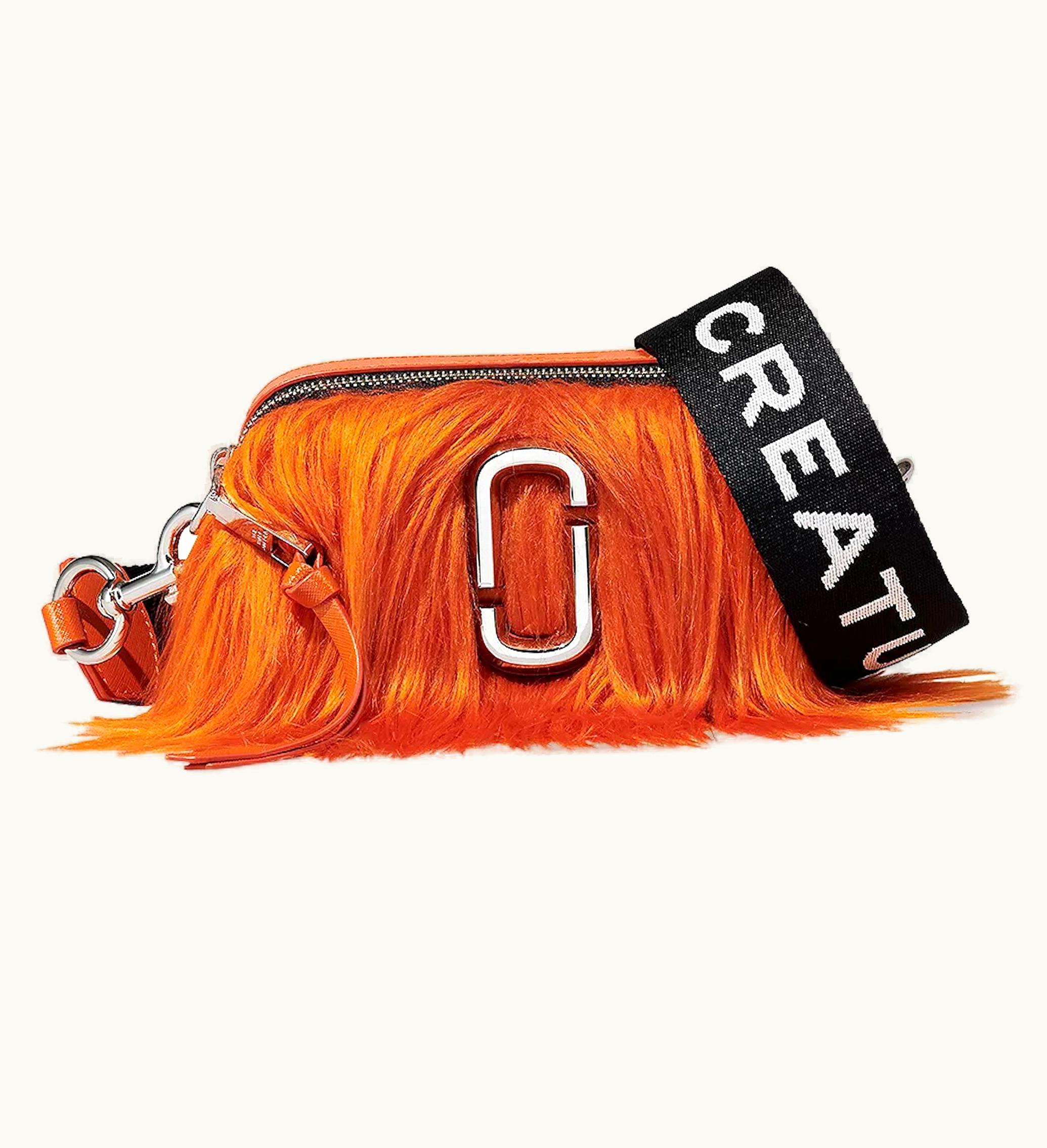 Marc Jacobs The Marc Jacobs Snapshot Creature Camera Bag Faux Fur Bonfire Orange