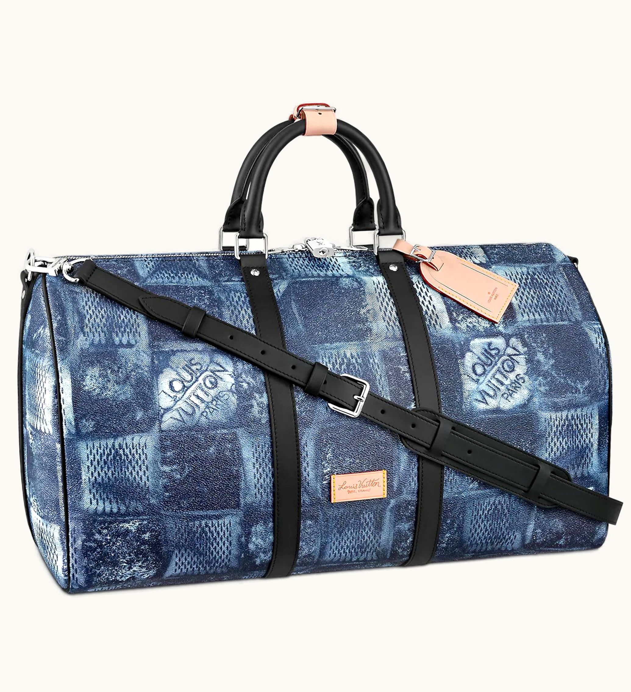 Louis Vuitton Louis Vuitton Keepall Bandouliere 50 Damier Salt Marine Luxury Travel Bag Blue Salt Marine