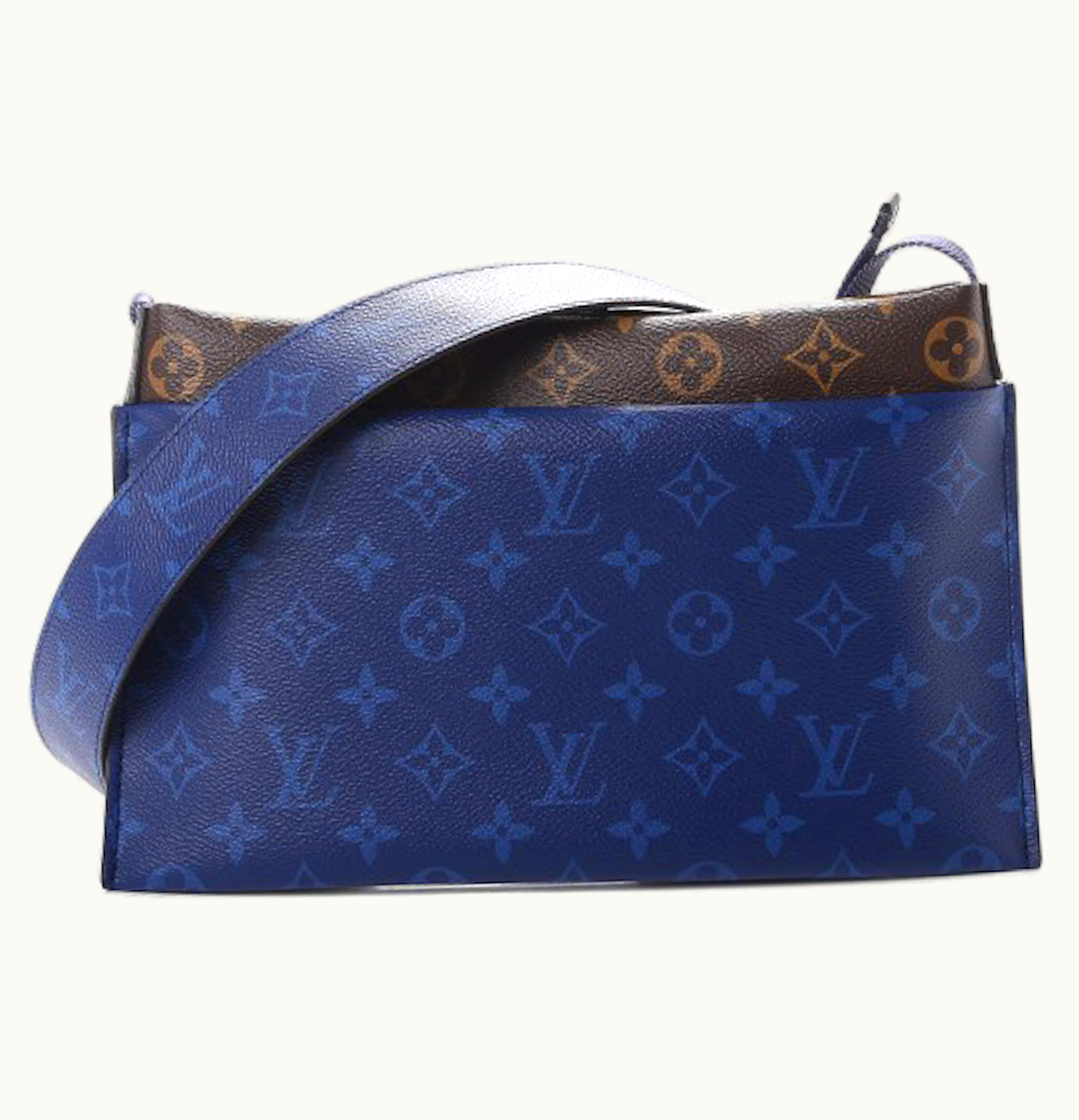 Louis Vuitton Louis Vuitton Pouch Outdoor Monogram Pacific Small Brown Blue