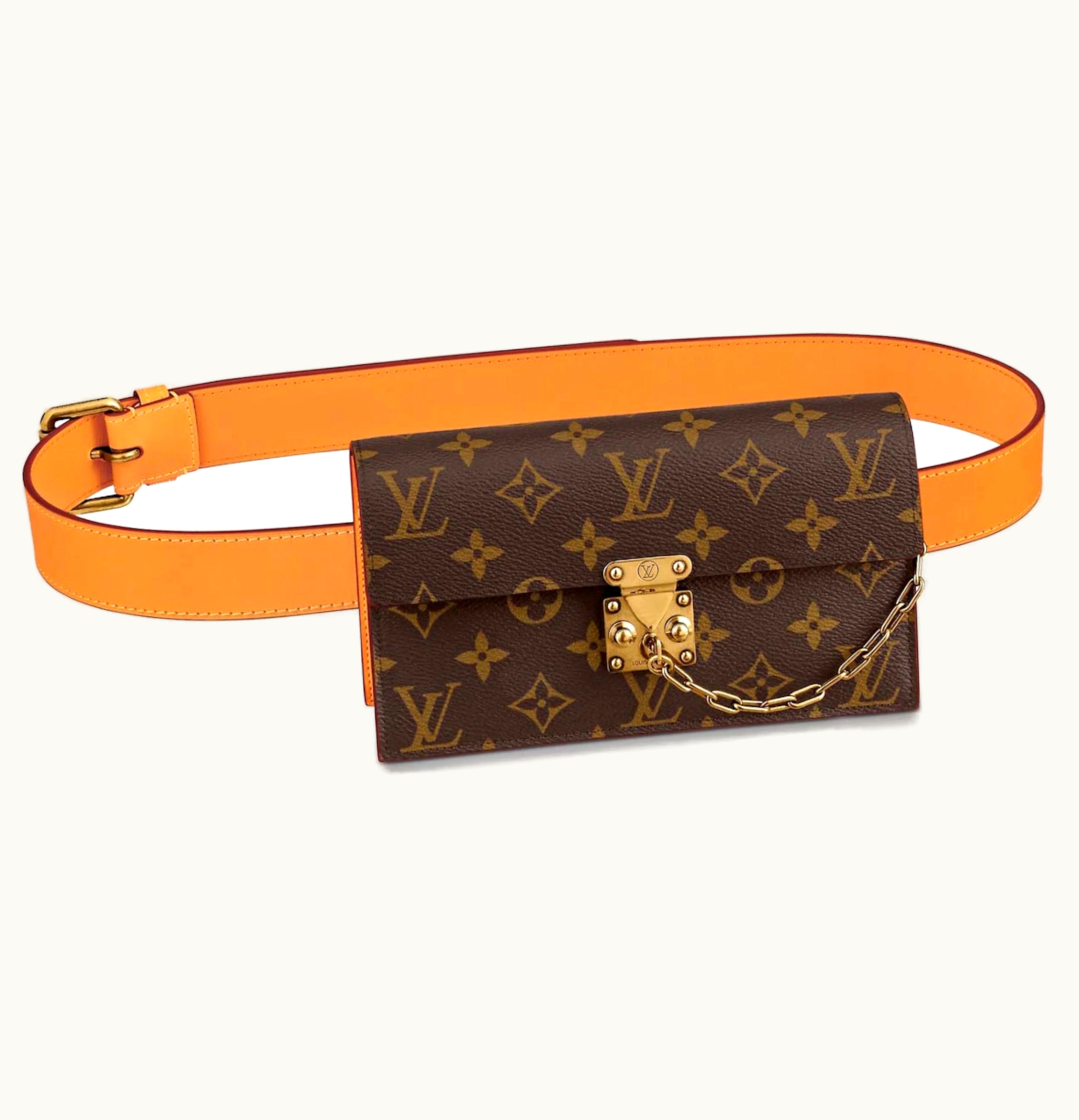 Louis Vuitton Louis Vuitton S Lock Belt Pouch Monogram Gm Brown