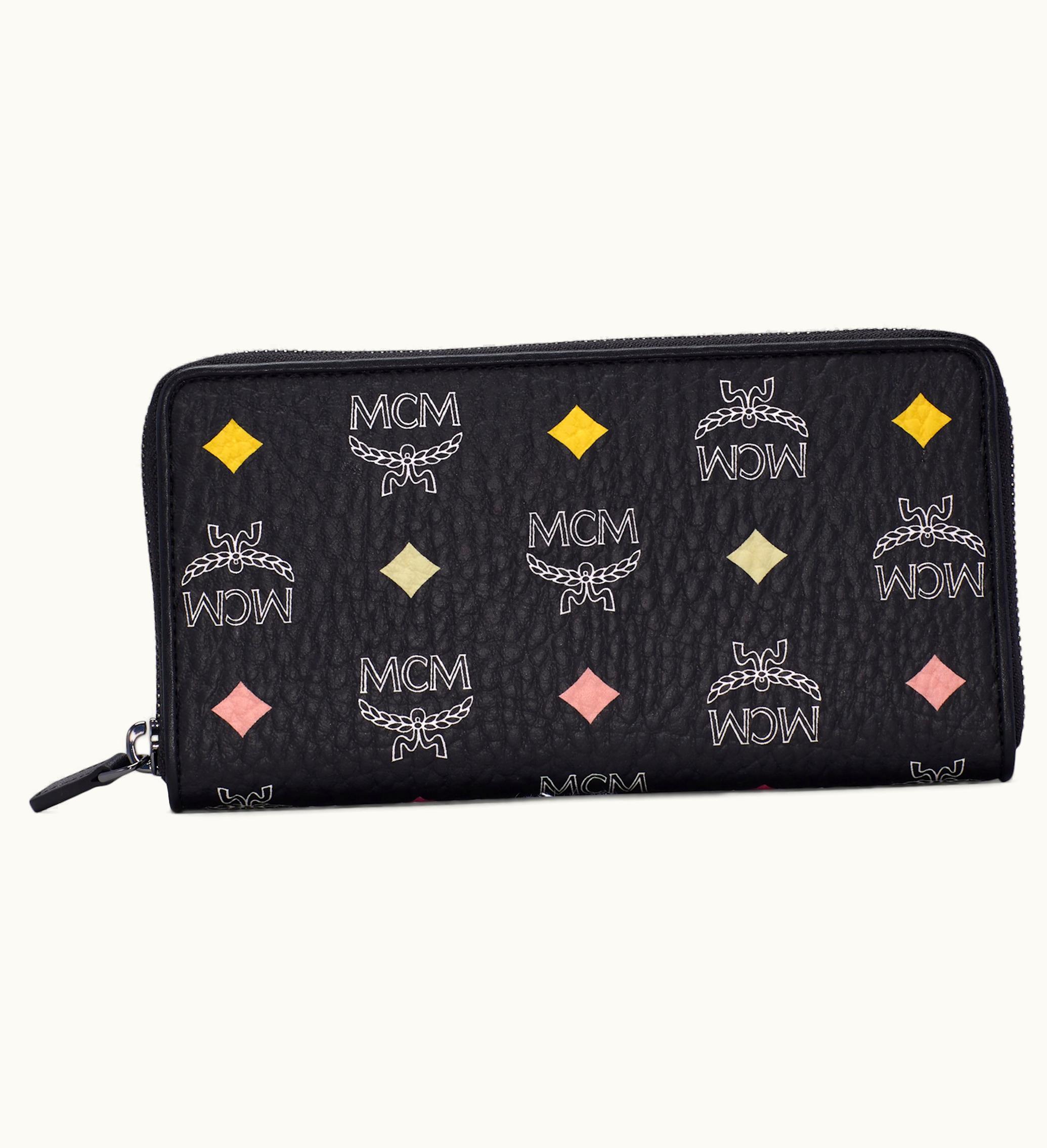 MCM MCM Zip Around Wallet Visetos Skyoptic Large Black