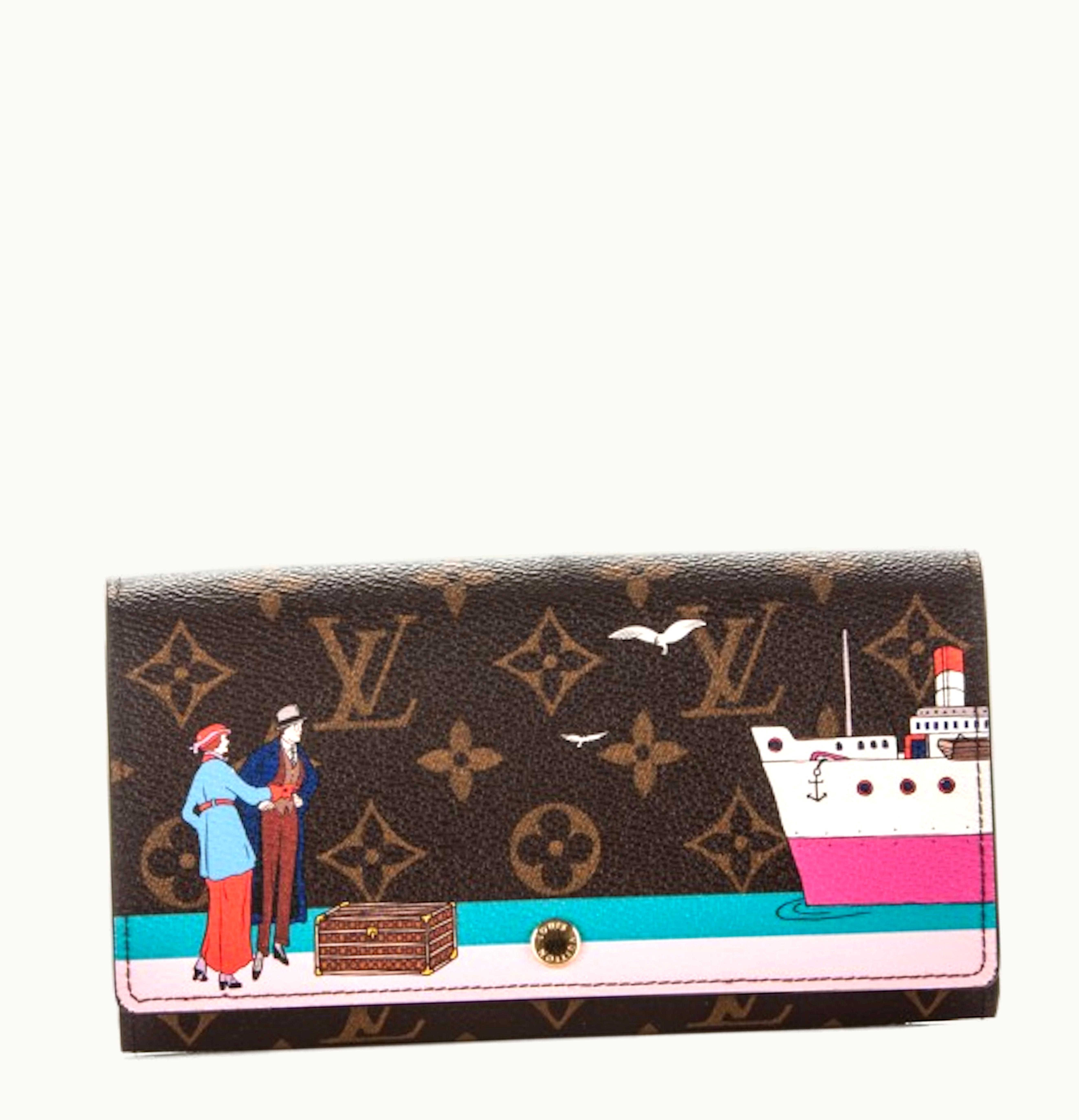 Louis Vuitton Louis Vuitton Wallet Sarah Illustre Transatlantic Monogram Rose Ballerine