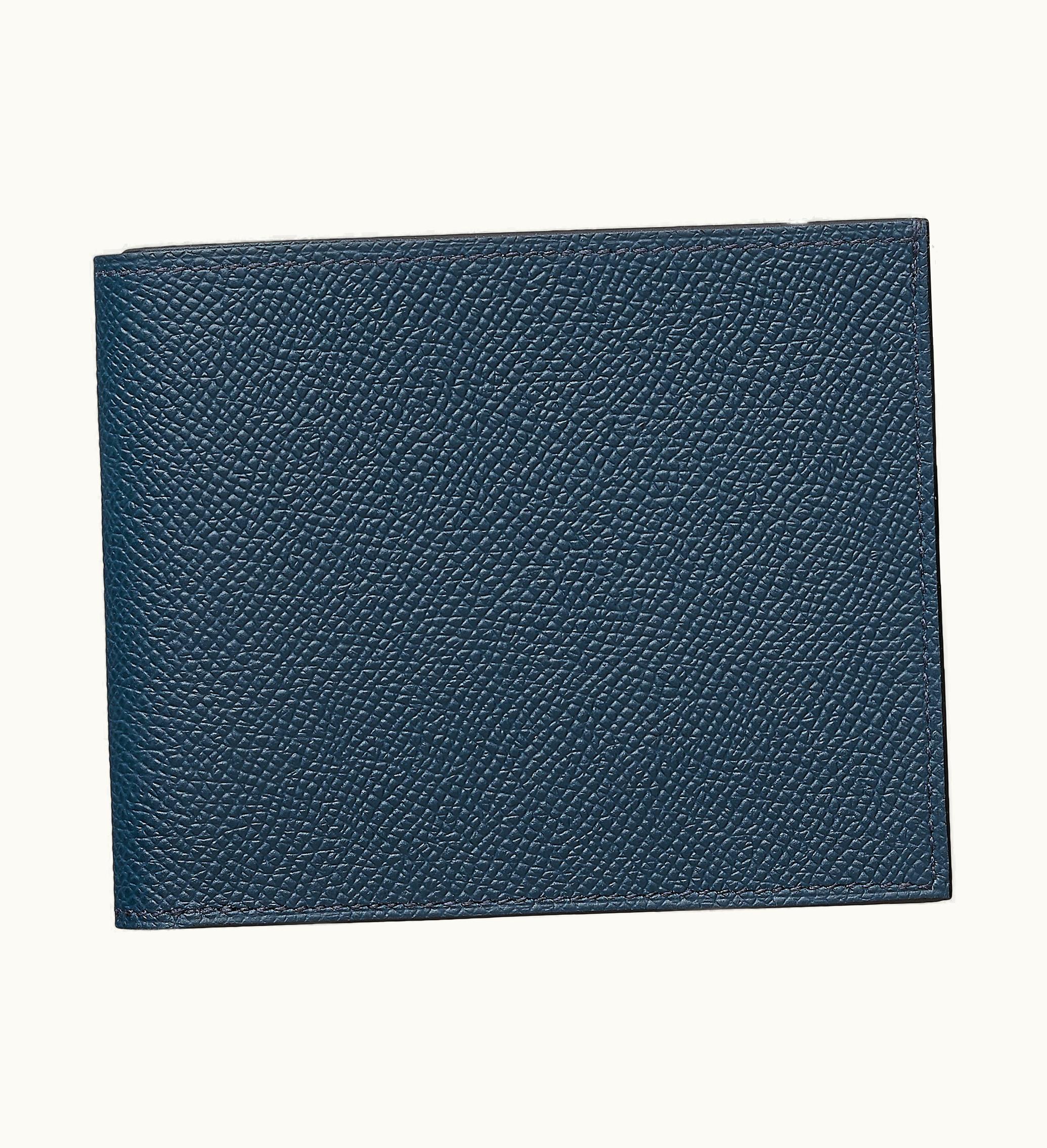 Hermes Citizen Twill Compact Wallet Epsom Bleu De Malte