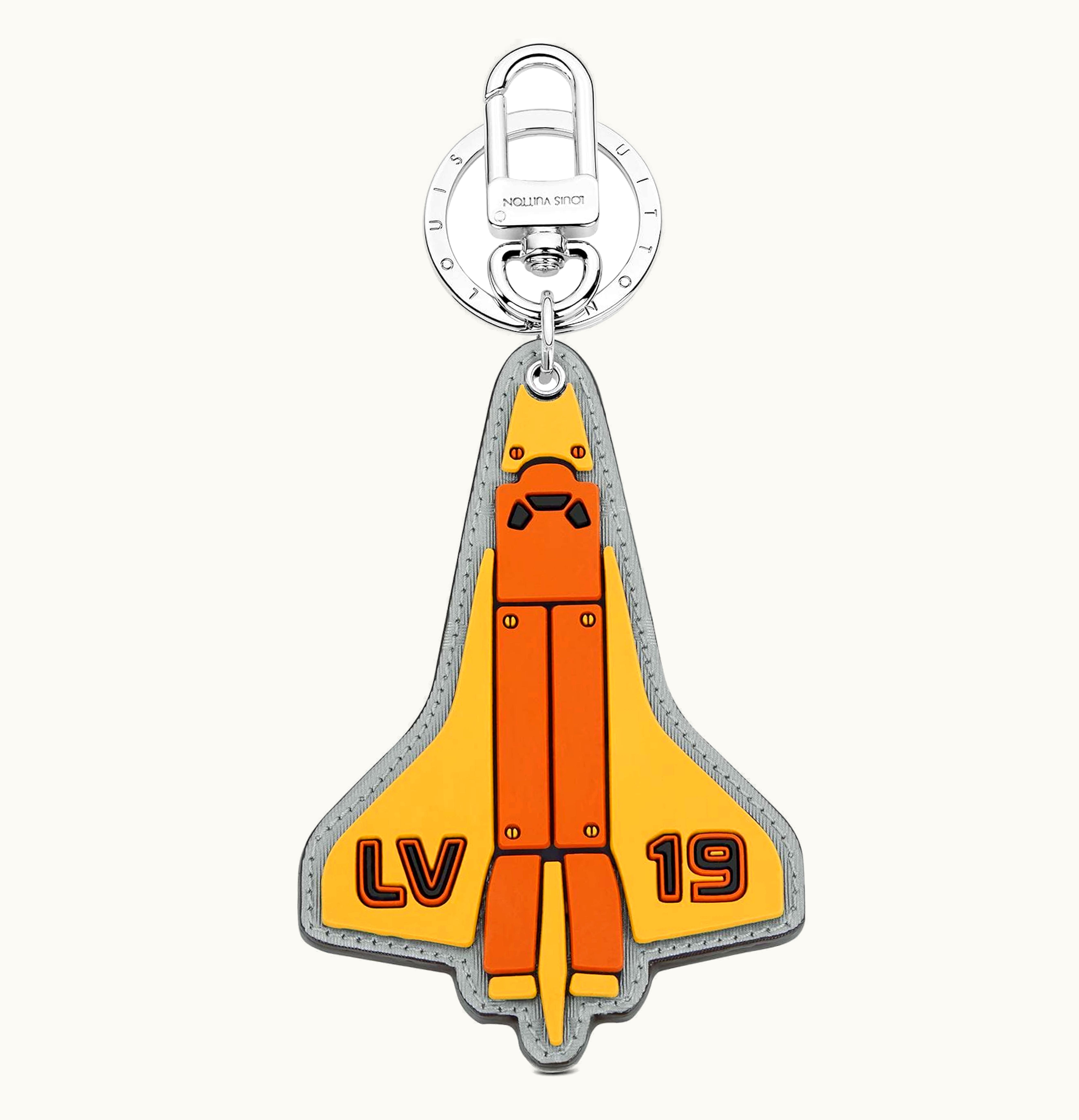 Louis Vuitton Louis Vuitton Rocket Bag Charm And Key Holder Monogram Satellite Orange Silver