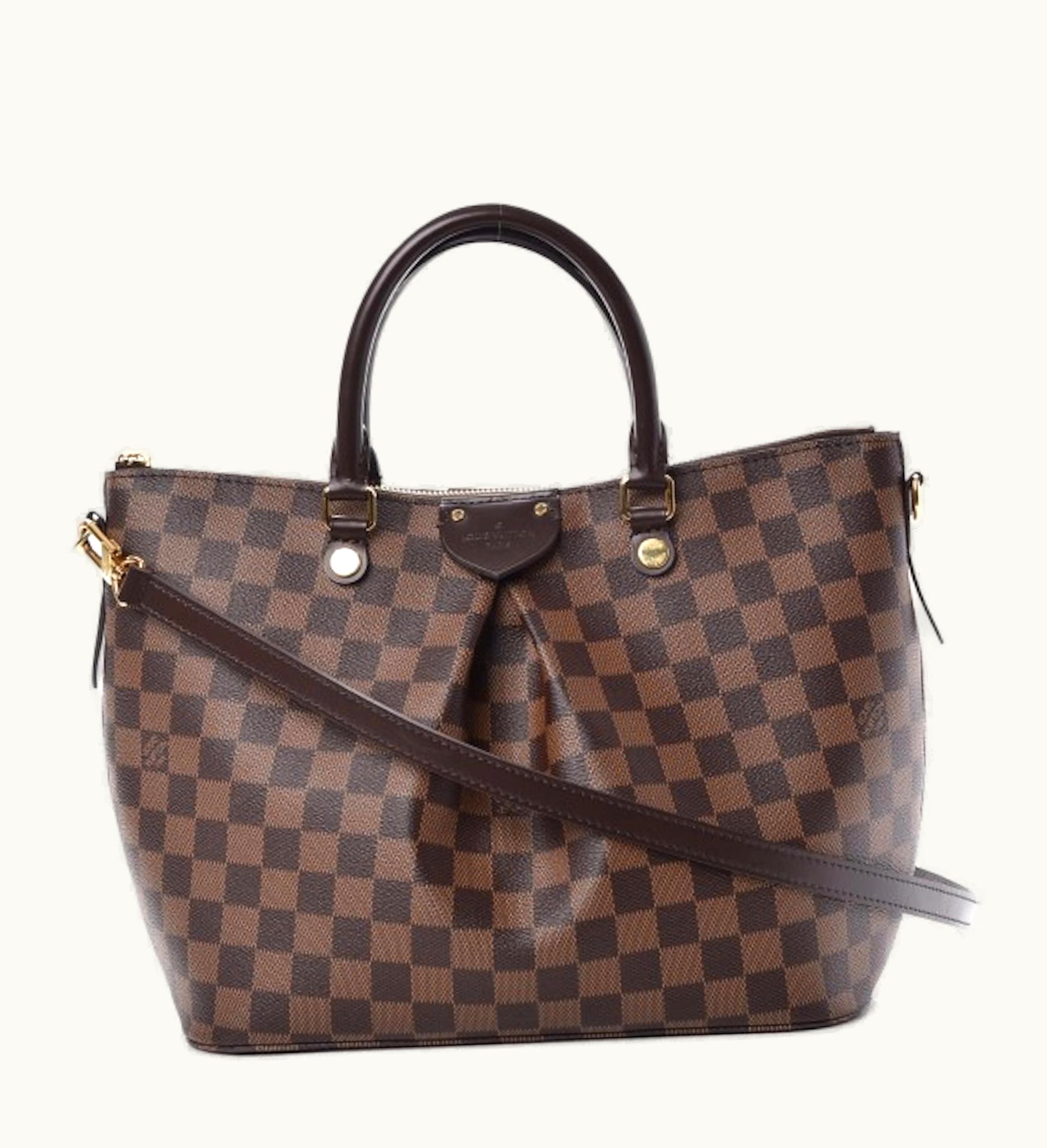 Louis Vuitton Louis Vuitton Tote Siena Damier Ebene With Accessories MM Brown