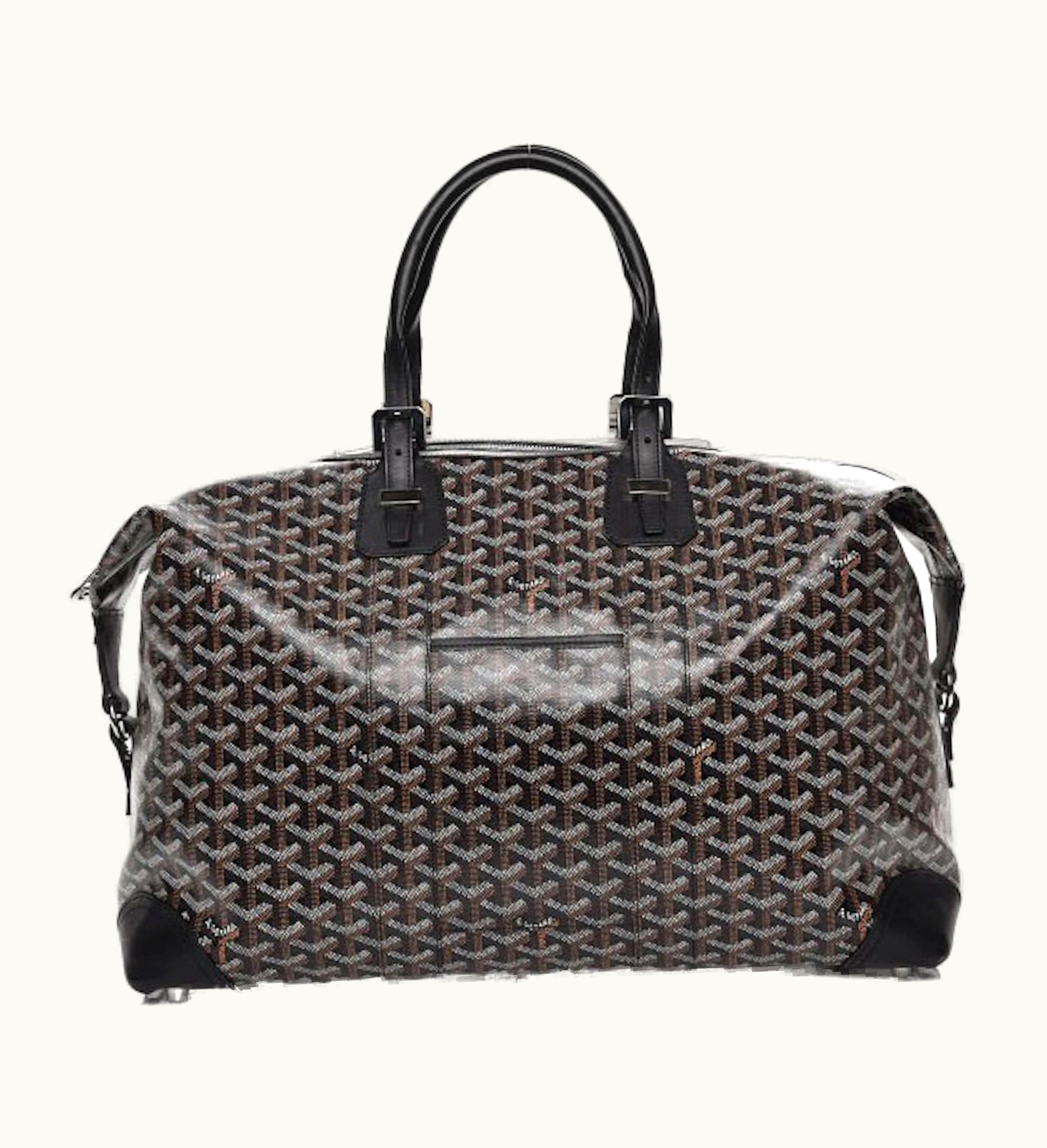 Goyard Boeing Boston Monogram Chevron 45 Black