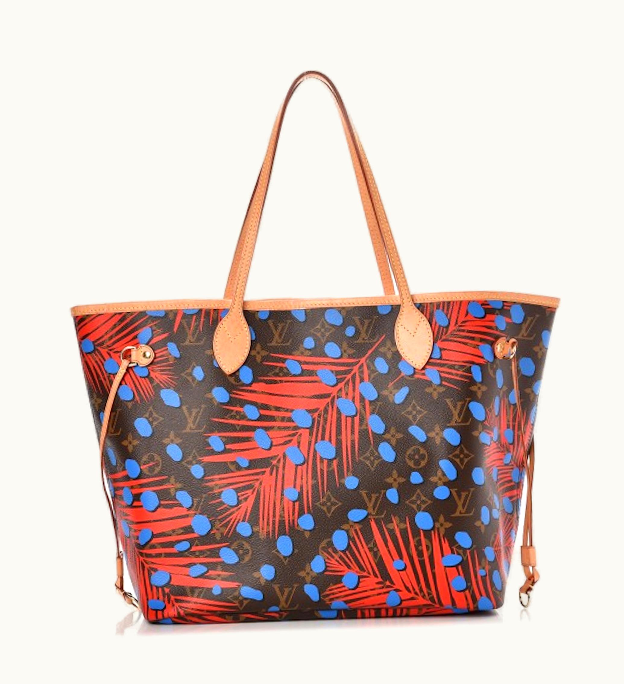 Louis Vuitton Louis Vuitton Neo Neverfull Monogram Palm Springs Jungle Without Pouch MM Coquelicot Lining