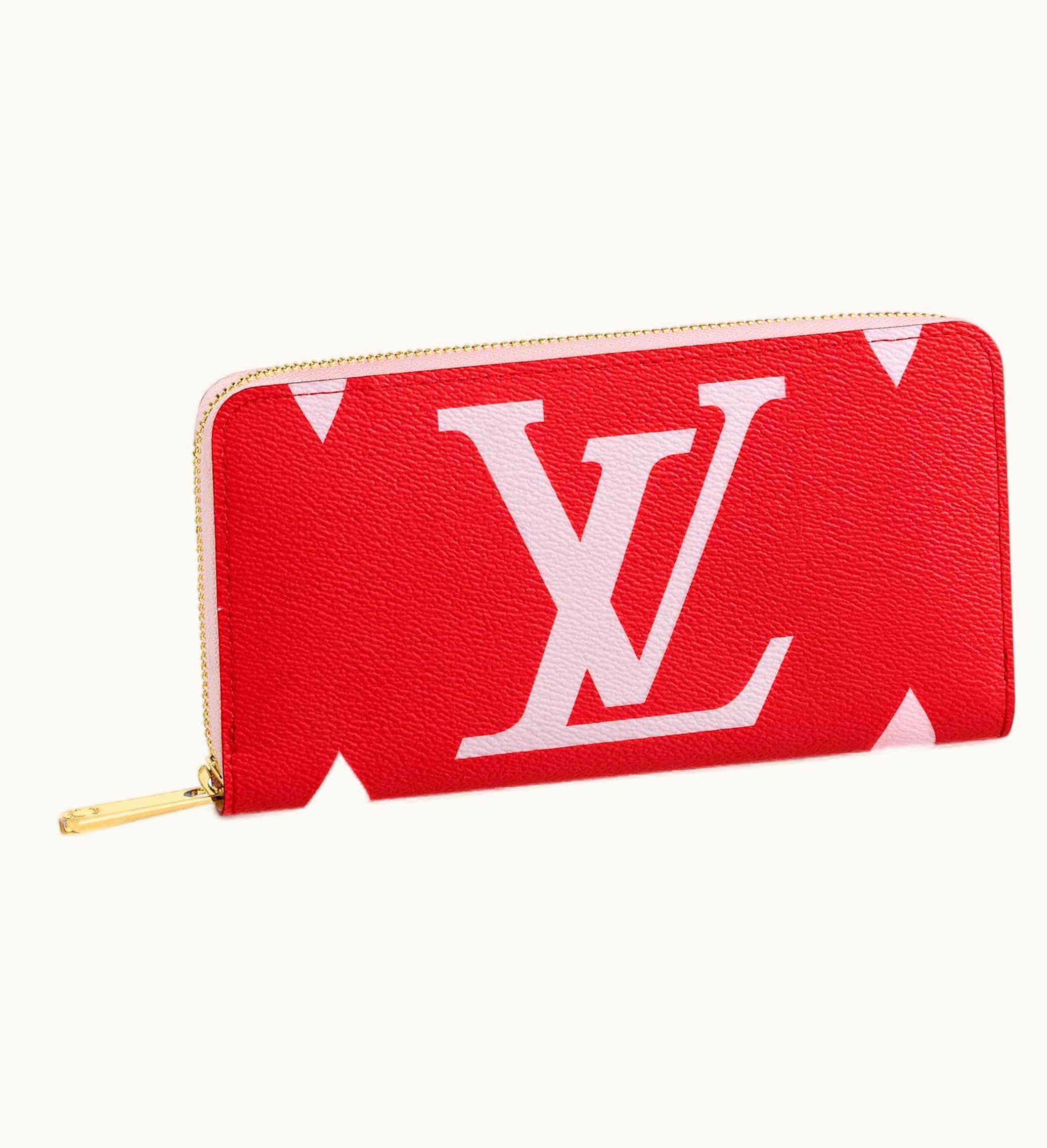 Louis Vuitton Louis Vuitton Zippy Wallet Giant Monogram Red Pink