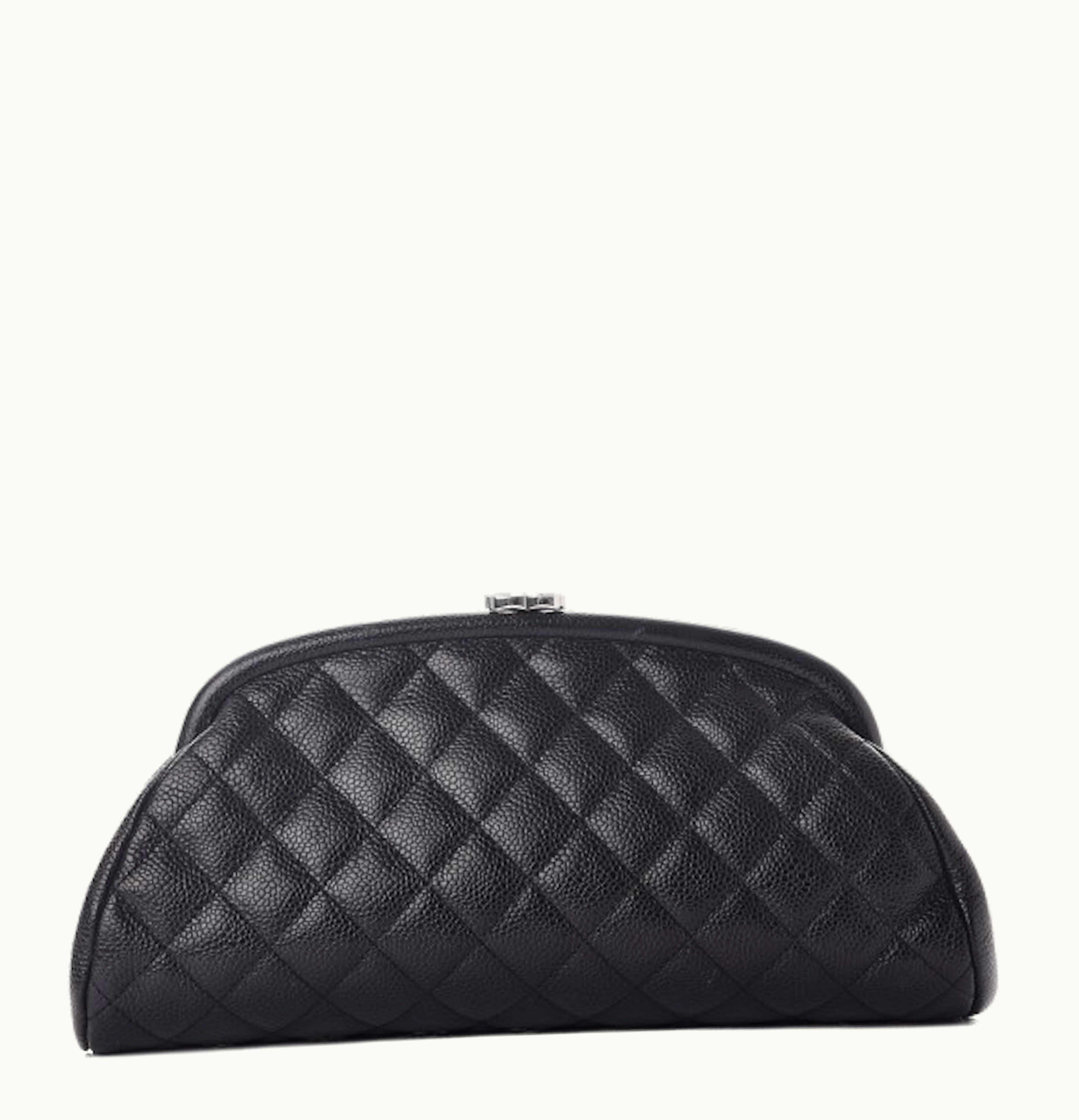 Chanel Timeless Clutch Quilted Diamond Black