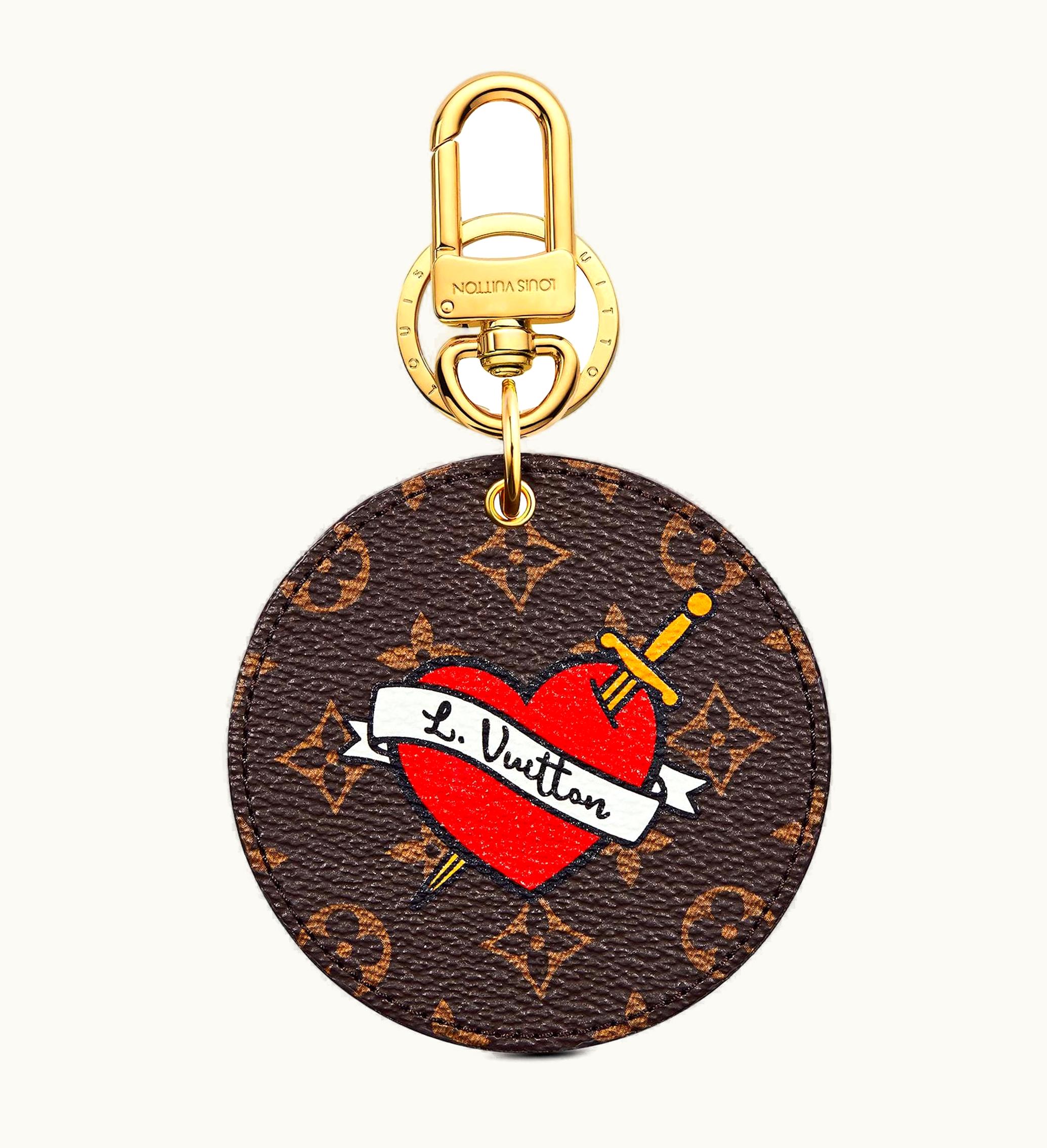 Louis Vuitton Louis Vuitton Bag Charm And Key Holder Stories Monogram Patches Brown Multicolor